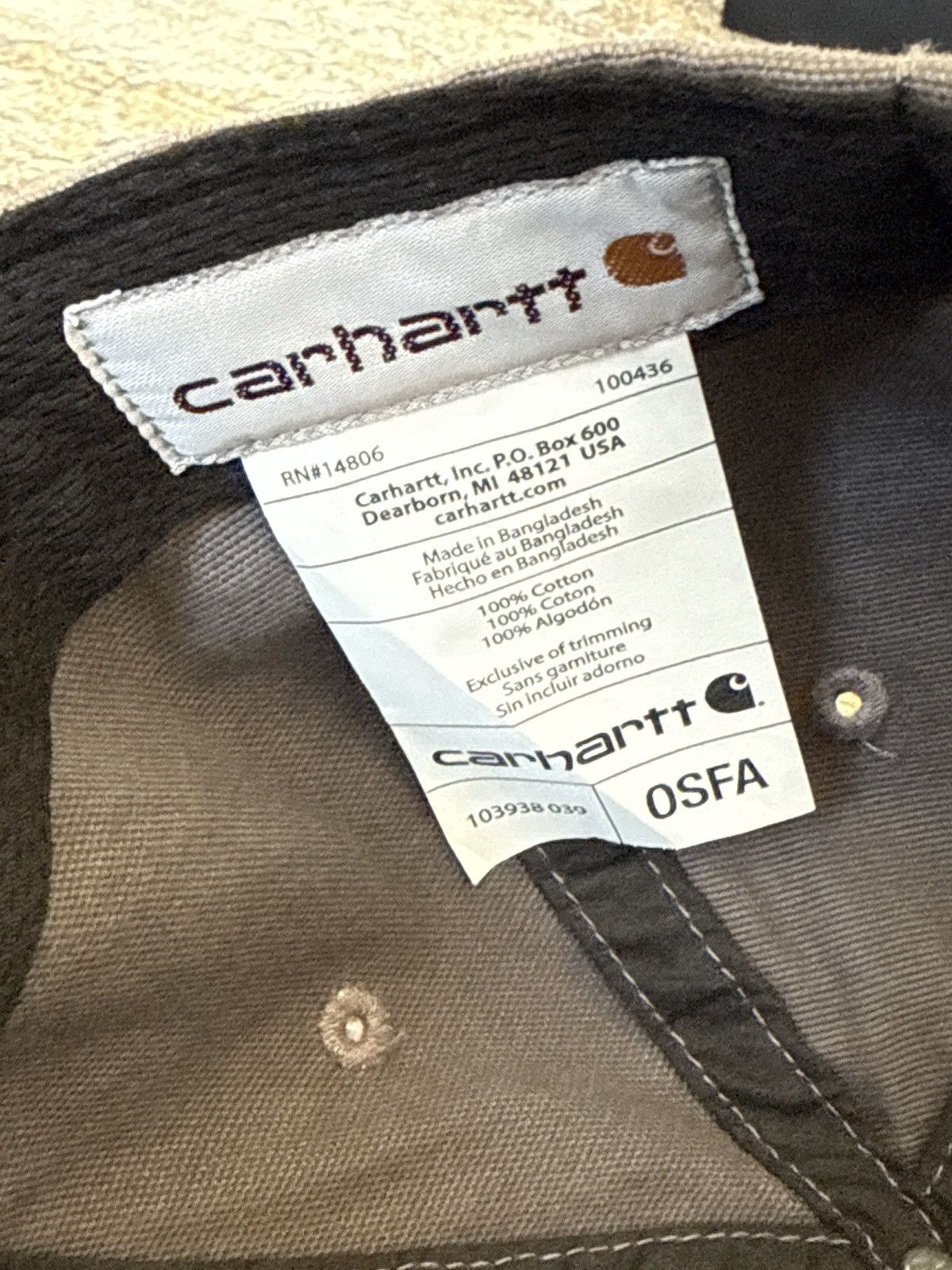 Carhartt Carhartt Adjustable hat Size ONE SIZE - 3 Thumbnail
