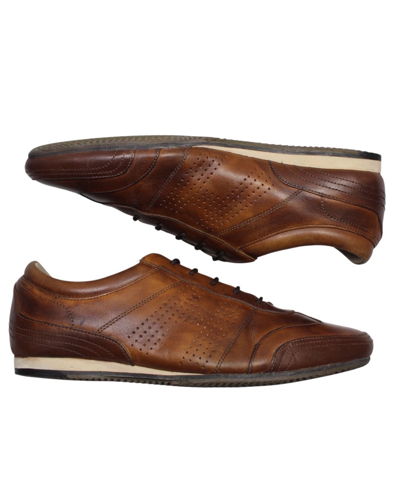 Japanese Brand × Vintage 2000S HAWKINS SPORT BROWN LEATHER CASUAL SNEAKERS Size US 8 / EU 41 - 3 Thumbnail