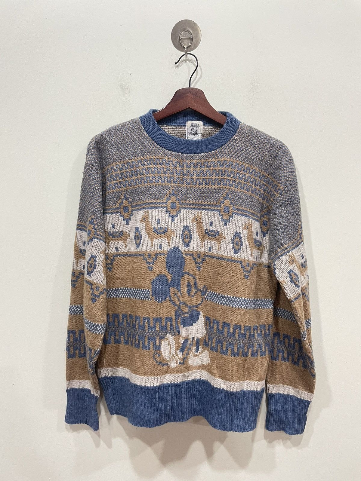 image of Kennington Knitwear in White Green Blue, Men's (Size Small)