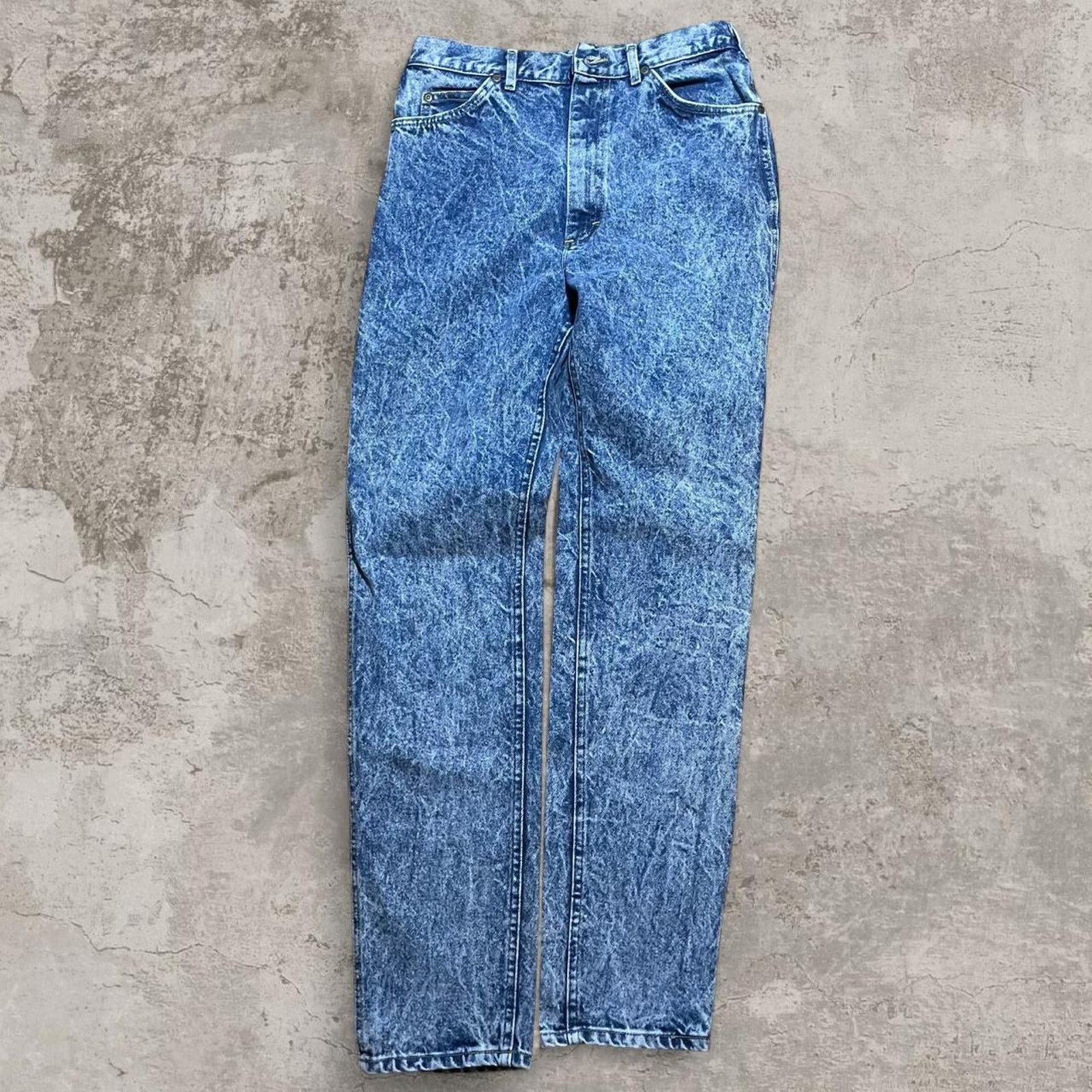 Lee 80s Lee Riders acid wash blue denim jeans size 34x30 Size US 34 / EU 50 - 3 Thumbnail