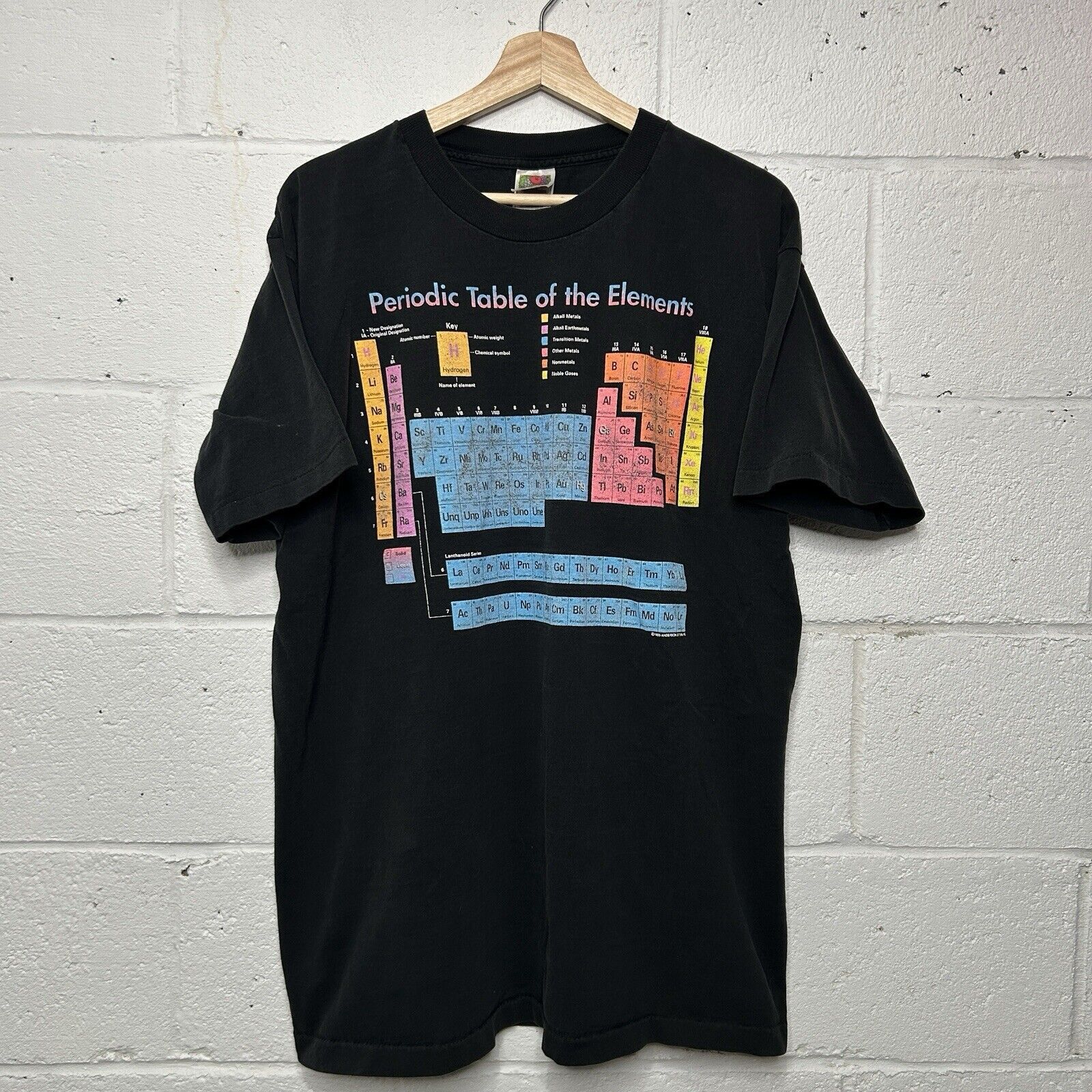 Fruit Of The Loom Vintage 1990s Periodic Table of the Elements Tee Size US XL / EU 56 / 4 - 1 Thumbnail