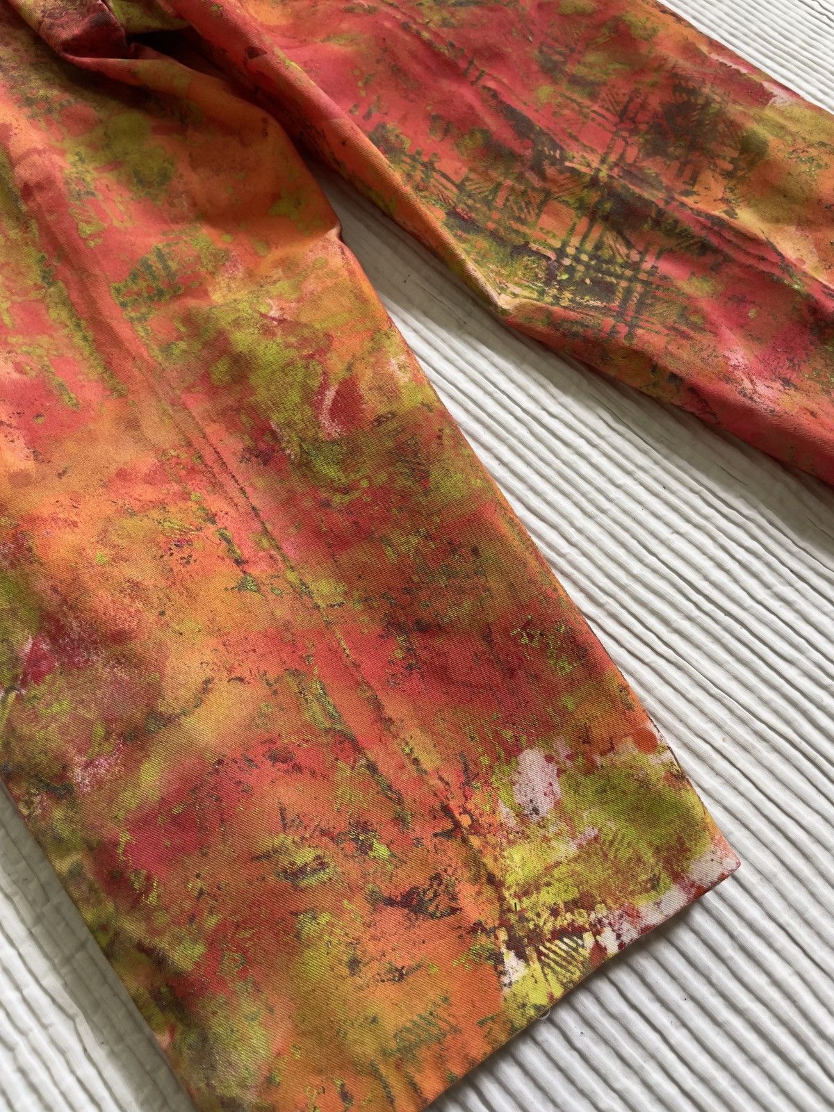 Handmade Ugly Madras Hand Painted Camo Pants Size US 32 / EU 48 - 20 Thumbnail