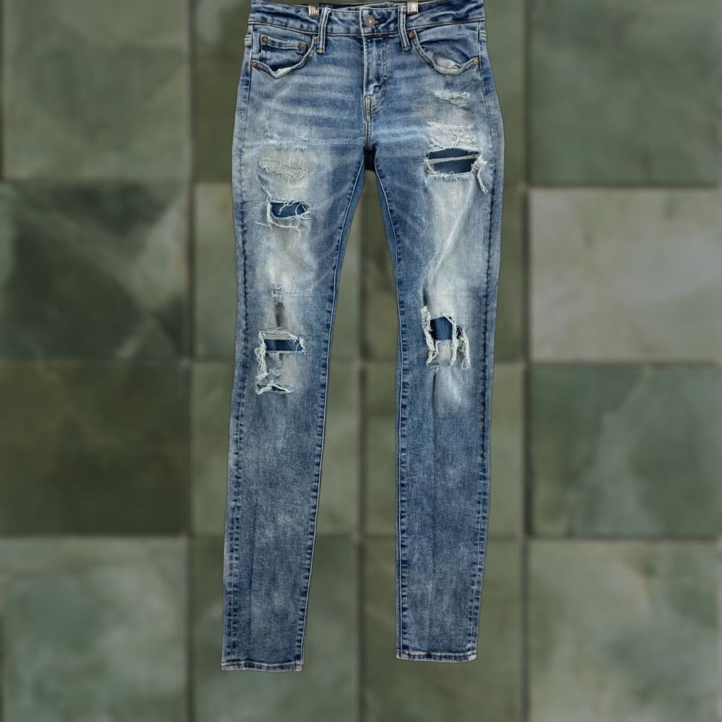 American Eagle Outfitters American Eagle Next Level Mens 30x32 Airflex Distressed Jeans Size US 30 / EU 46 - 1 Thumbnail