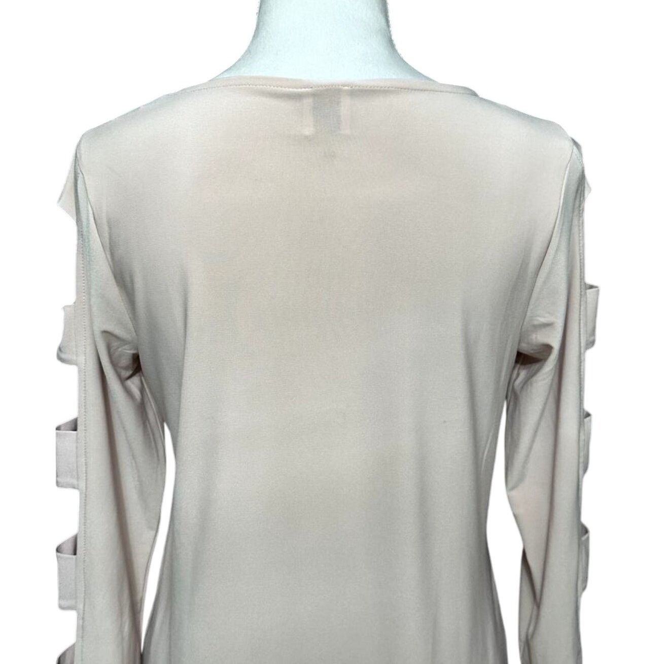 Anne Klein Anne Klein Blouse Cutout Sleeves Round Neckline S Pink Size S / US 4 / IT 40 - 6 Thumbnail