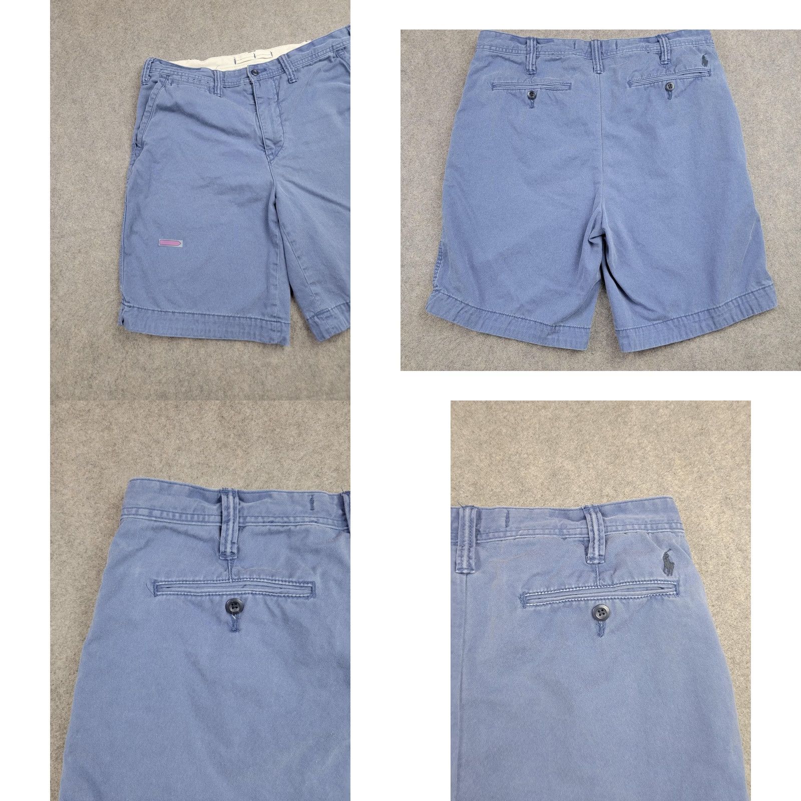 Polo Ralph Lauren Polo Ralph Lauren Shorts Mens 33 Blue Relaxed Fit Chino Cotton Flat Front Pony Size US XS / EU 42 / 0 - 8 Thumbnail