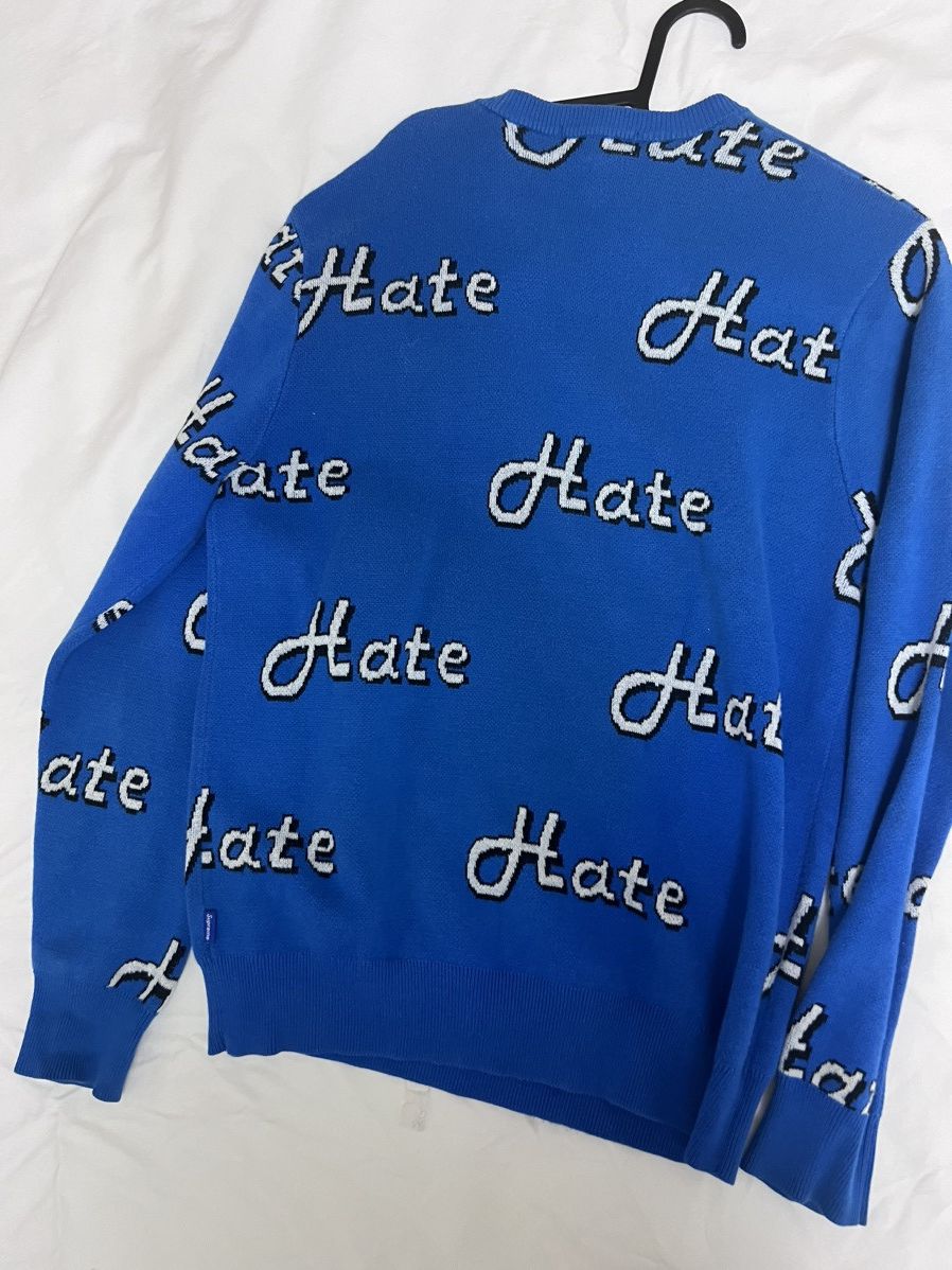 Supreme Supreme hate sweater knit crewneck small Size US S / EU 44-46 / 1 - 5 Thumbnail