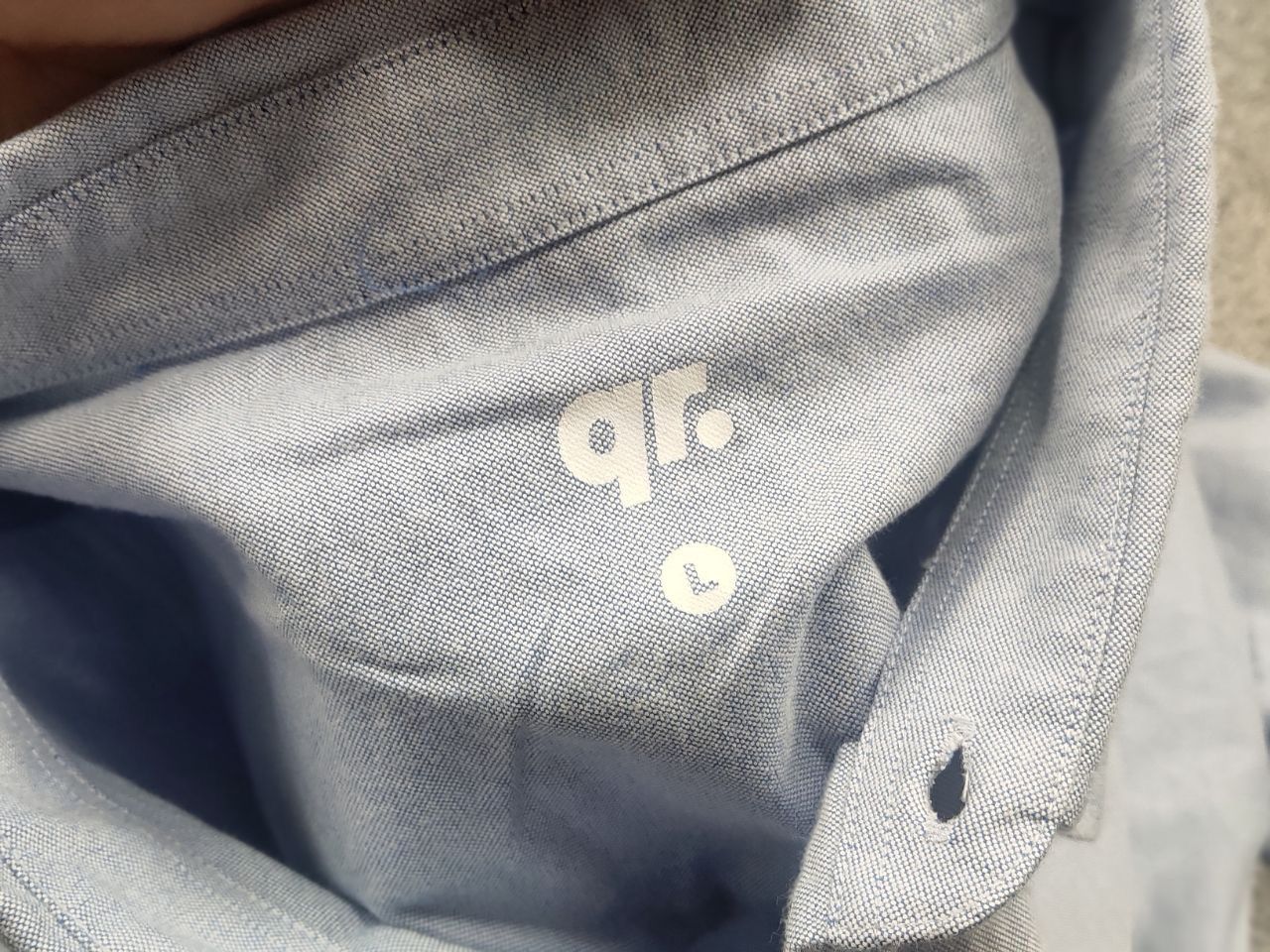 Japanese Brand QR. Design Casual blue Japan style Long sleeve button Shirt Size US L / EU 52-54 / 3 - 9 Thumbnail