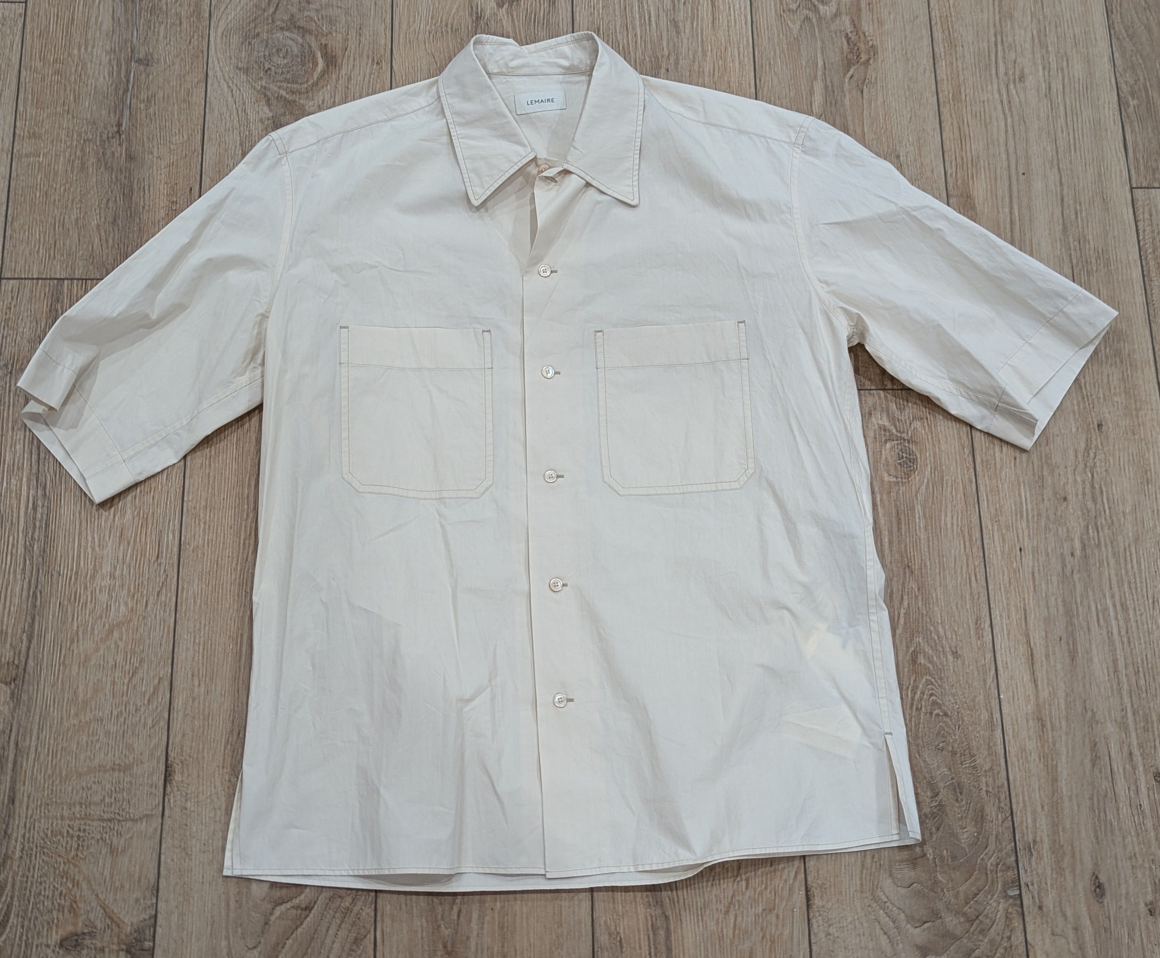 Lemaire LEMAIRE Poplin Button Up Shirt Warm Beige 48 US 38 Size US M / EU 48-50 / 2 - 1 Thumbnail