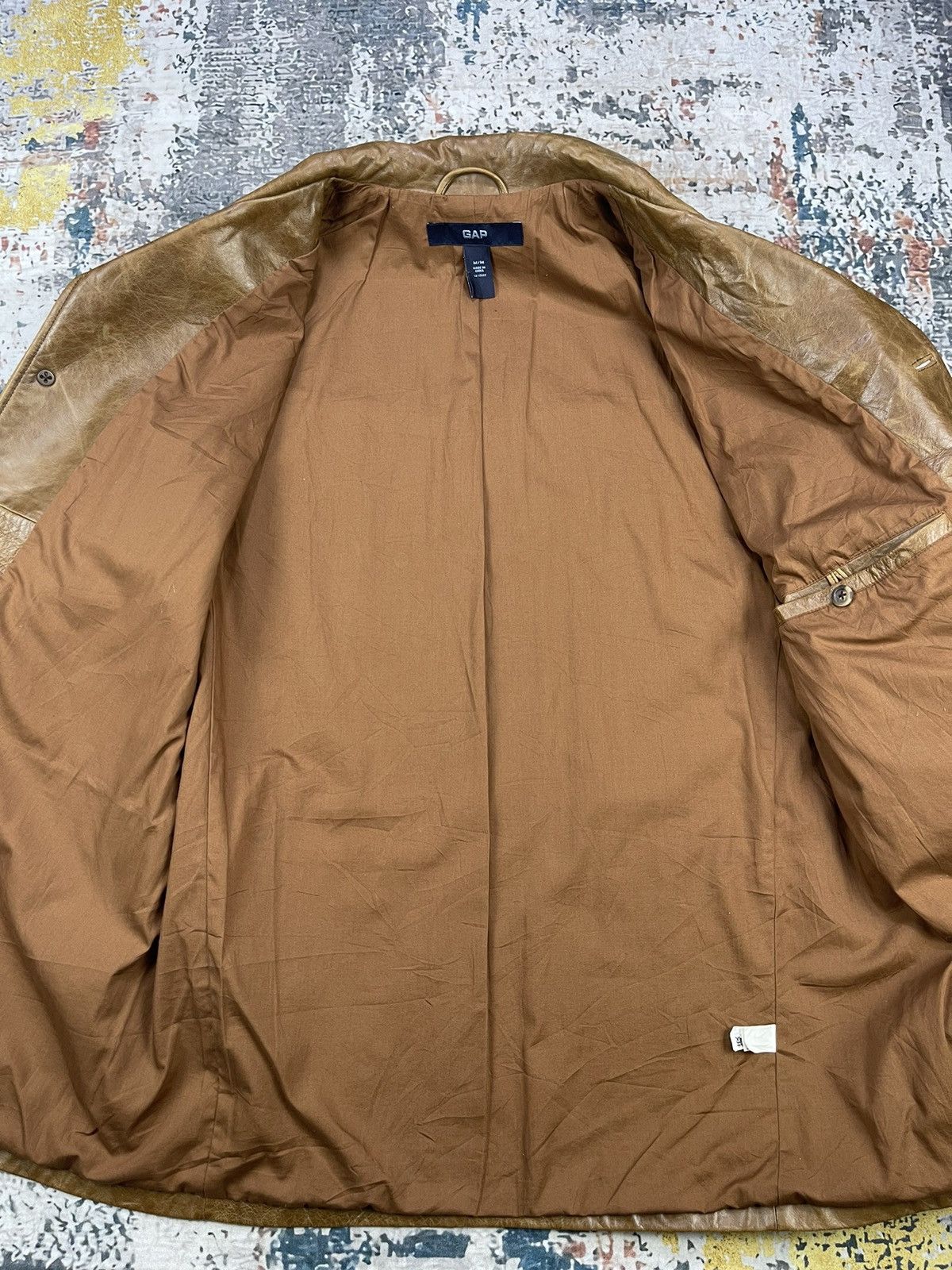 Gap Y2k🔥Vintage GAP Cowhide Four Pocket Leather Jacket Size US M / EU 48-50 / 2 - 14 Thumbnail