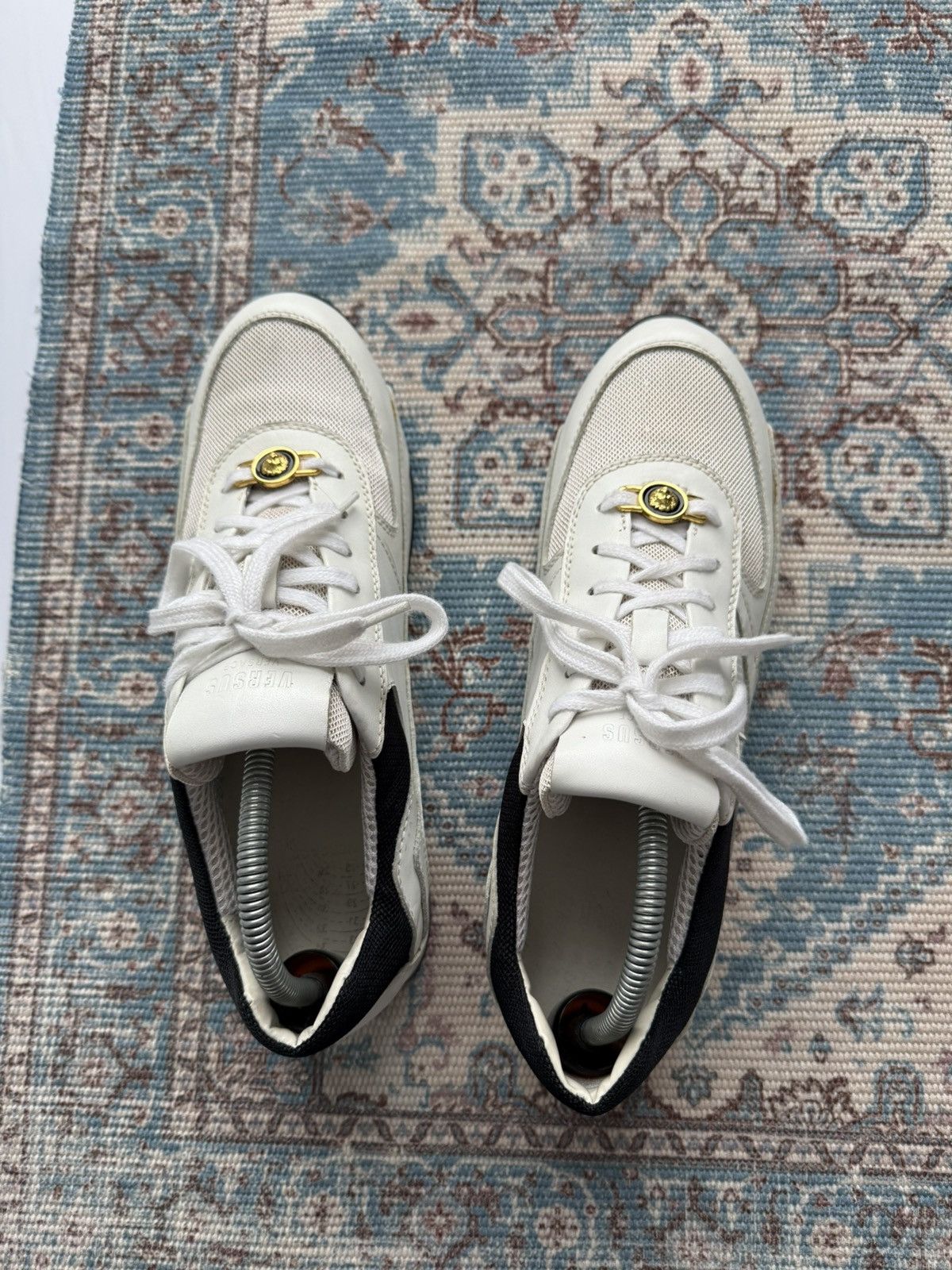Versus Versace Versace Versus witch Gold Lion Buckle Leather Sneakers Sz 42 Size US 9 / EU 42 - 8 Thumbnail
