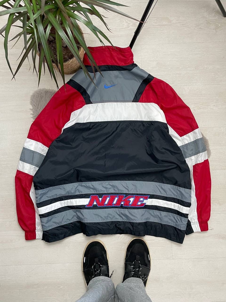 Nike × Vintage Nike Vintage 90’s Neylon Jacket Big Swoosh Rare Item Y2k Size US XL / EU 56 / 4 - 3 Thumbnail