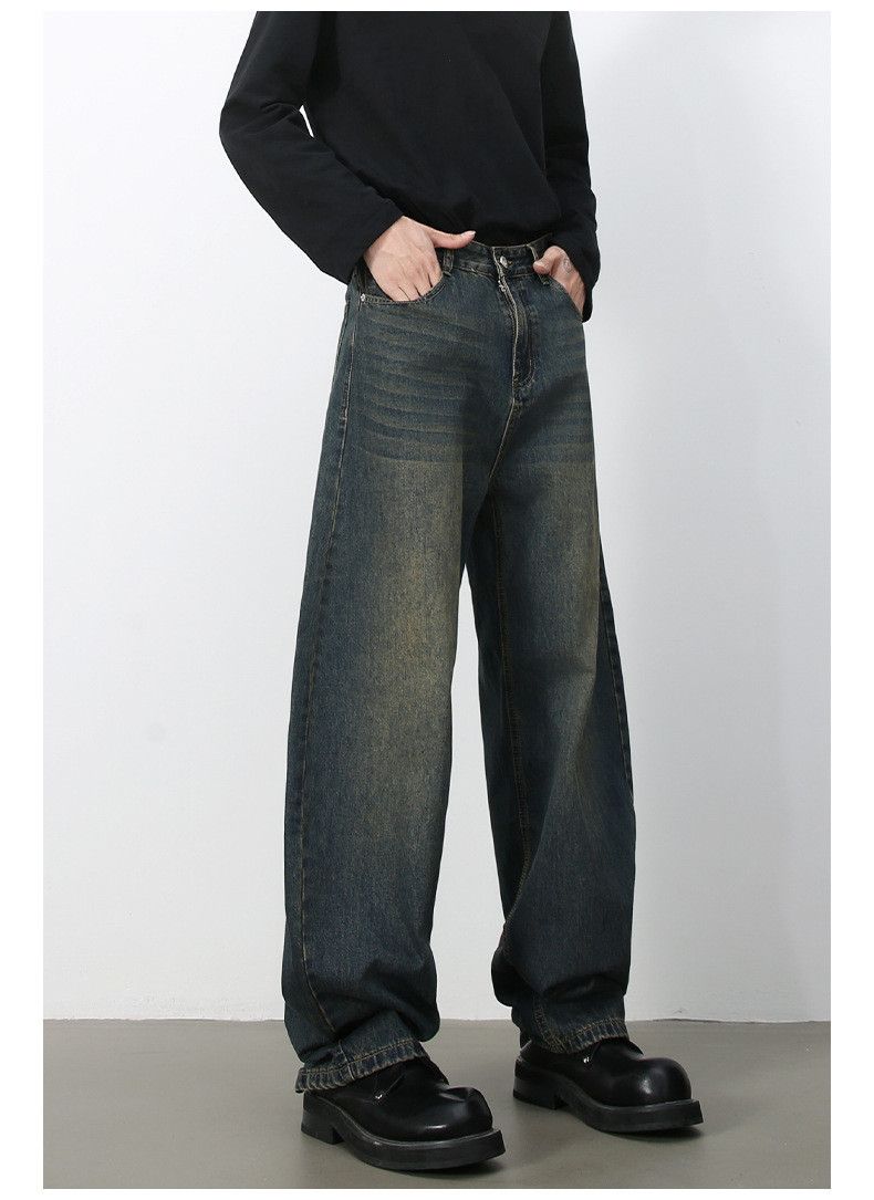 Japanese Brand × Jean American retro men's loose straight washed scimitar jeans Size US 32 / EU 48 - 2 Thumbnail