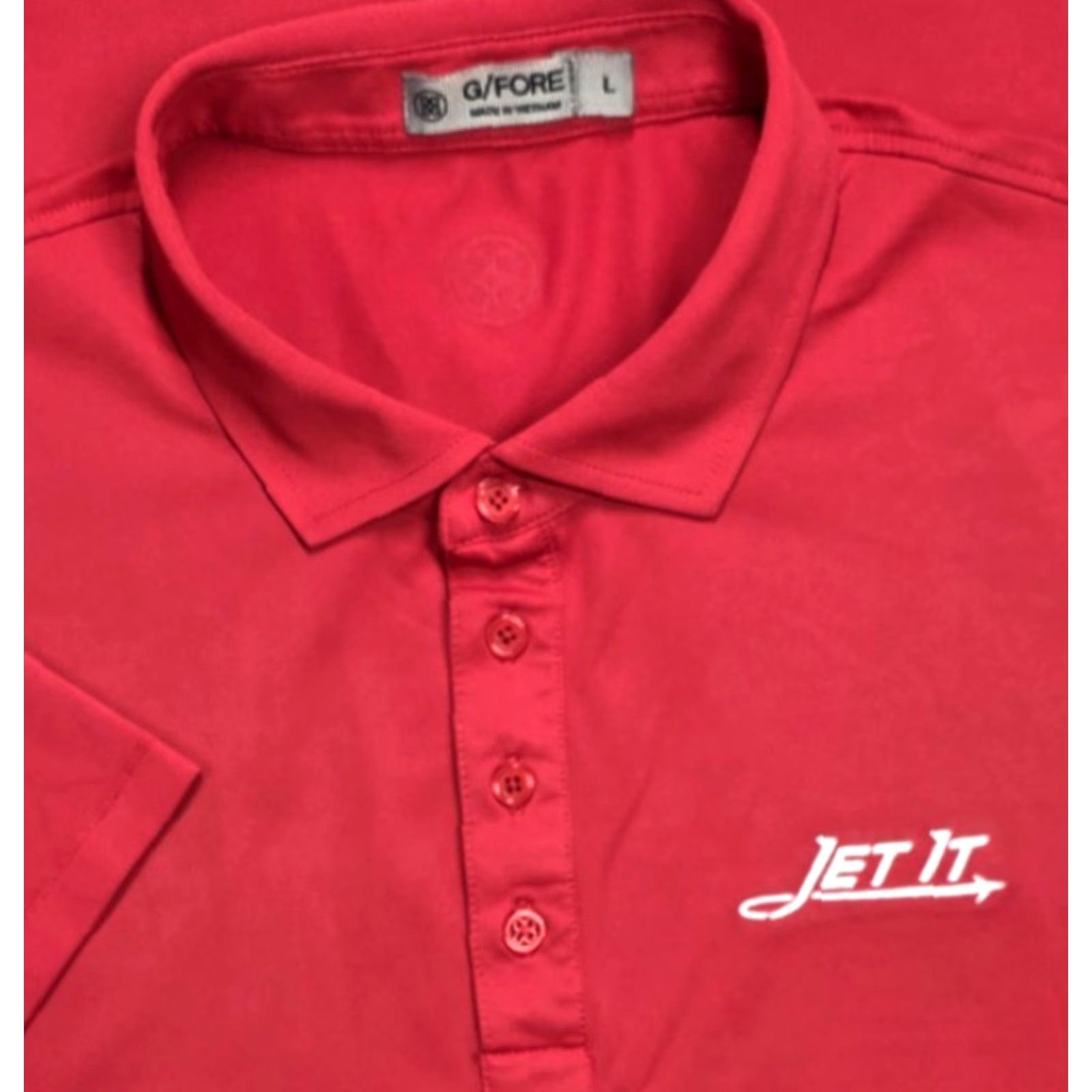 G/FORE G/Fore Polo Shirt Polo Red Mens L Short Sleeve Logo Jet It Embroidered Breathable Lightweight Stadium Classic Sports Golf Shirt Size US L / EU 52-54 / 3 - 2 Thumbnail