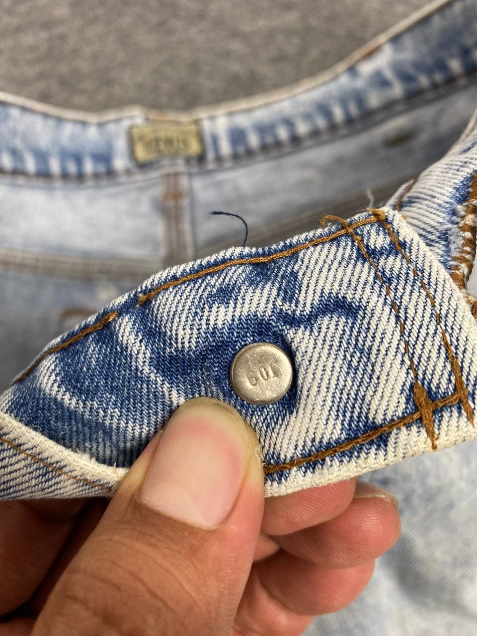 Levi's vintage levis 656 big e light wash distressed denim Size US 33 - 16 Thumbnail