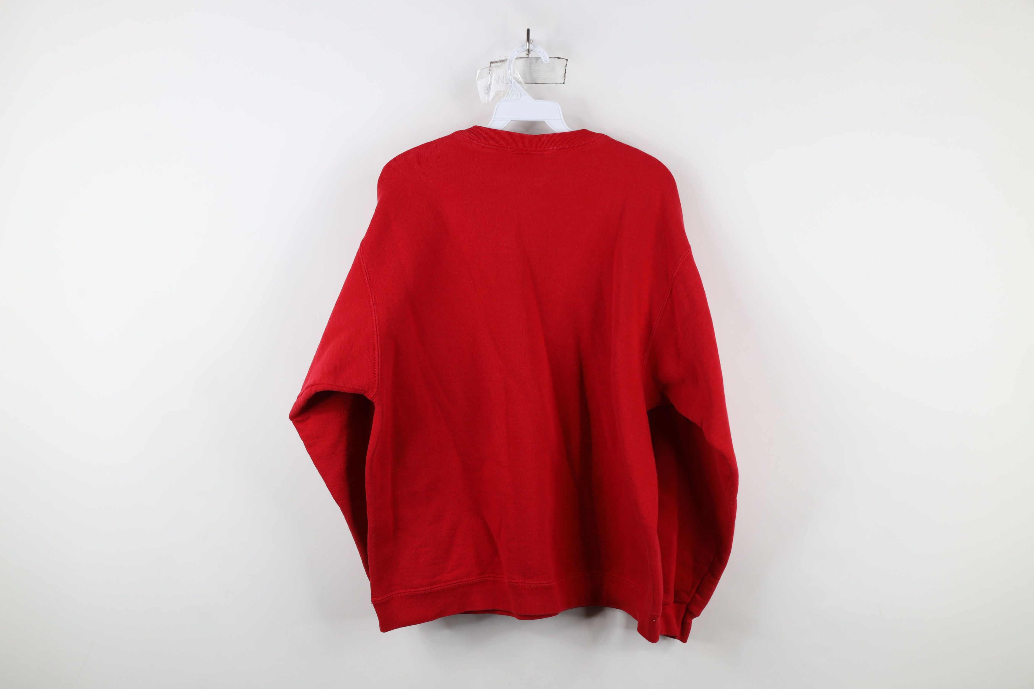 Vintage Vintage 90s Streetwear Heavyweight Crewneck Sweatshirt Red Size US L / EU 52-54 / 3 - 9 Thumbnail