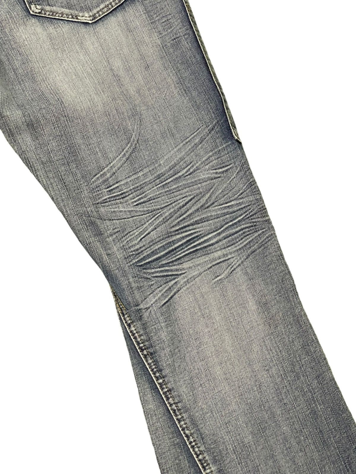 Japanese Brand Flare Jeans Michel Klein Distres Low Rise Boot Cut 8🟦6 Size US 31 - 18 Thumbnail
