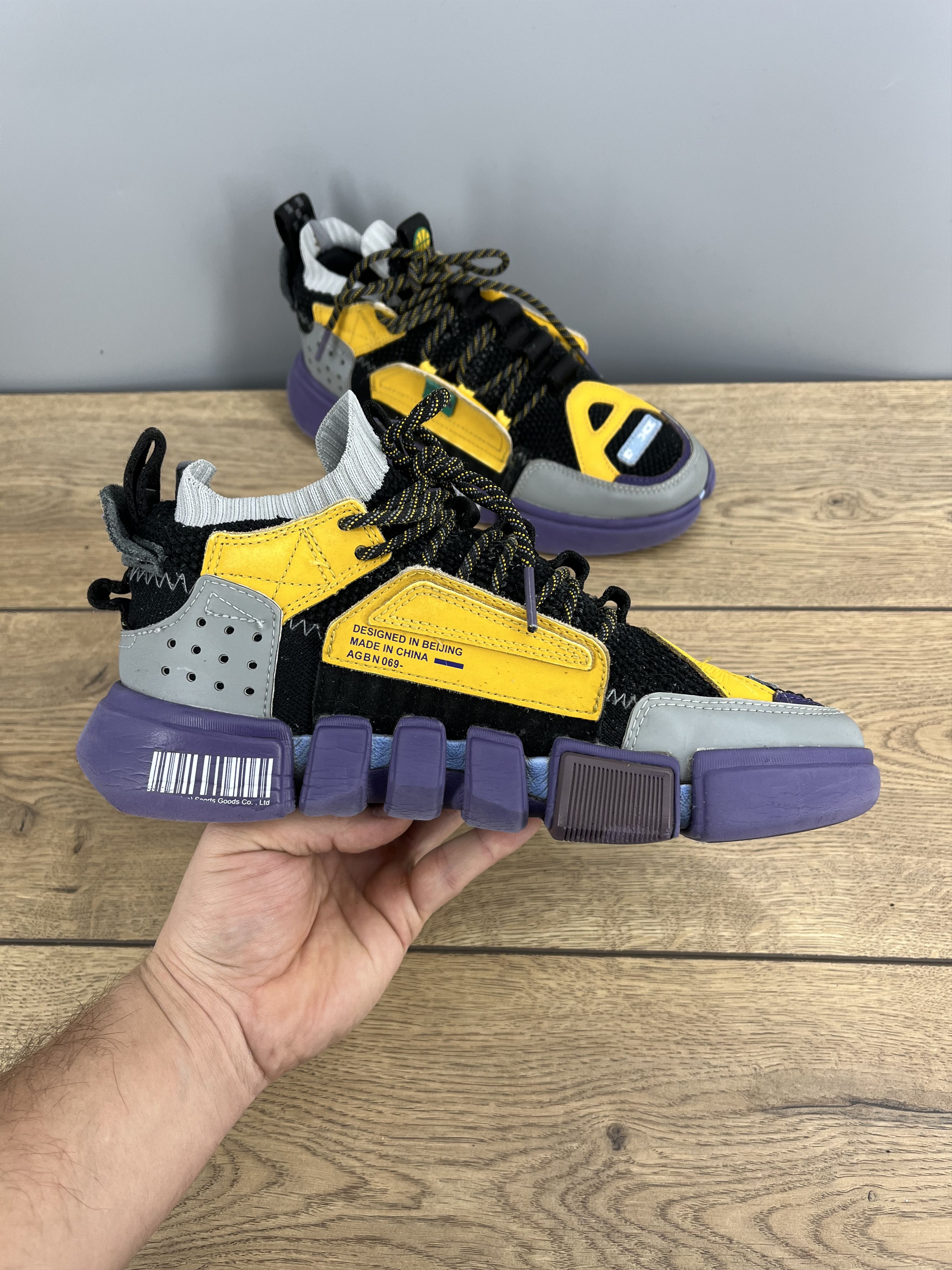 Li-Ning Li-Ning Essence Chunky Sneakers EU 39.5 Black Yellow Purple Size US 7 / EU 40 - 5 Thumbnail