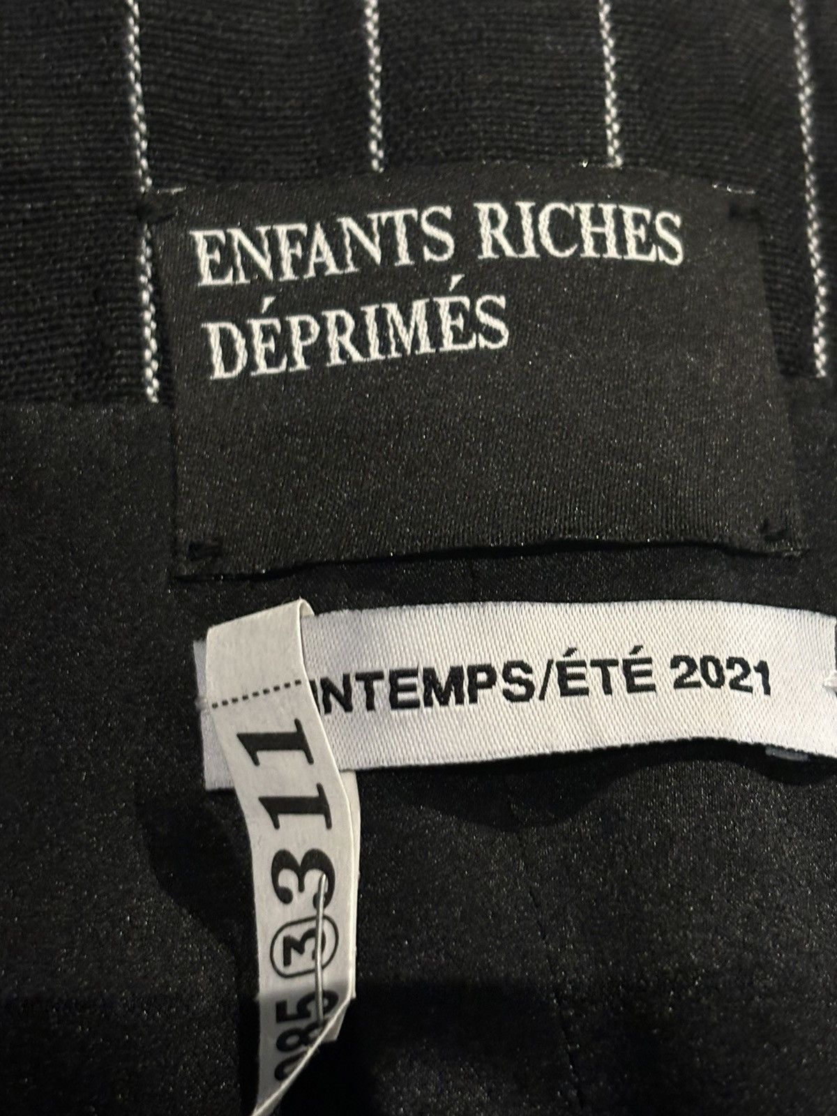 Enfants Riches Deprimes enfants riches deprimes 21fw destroyed stripe blazer Size 48R - 4 Thumbnail