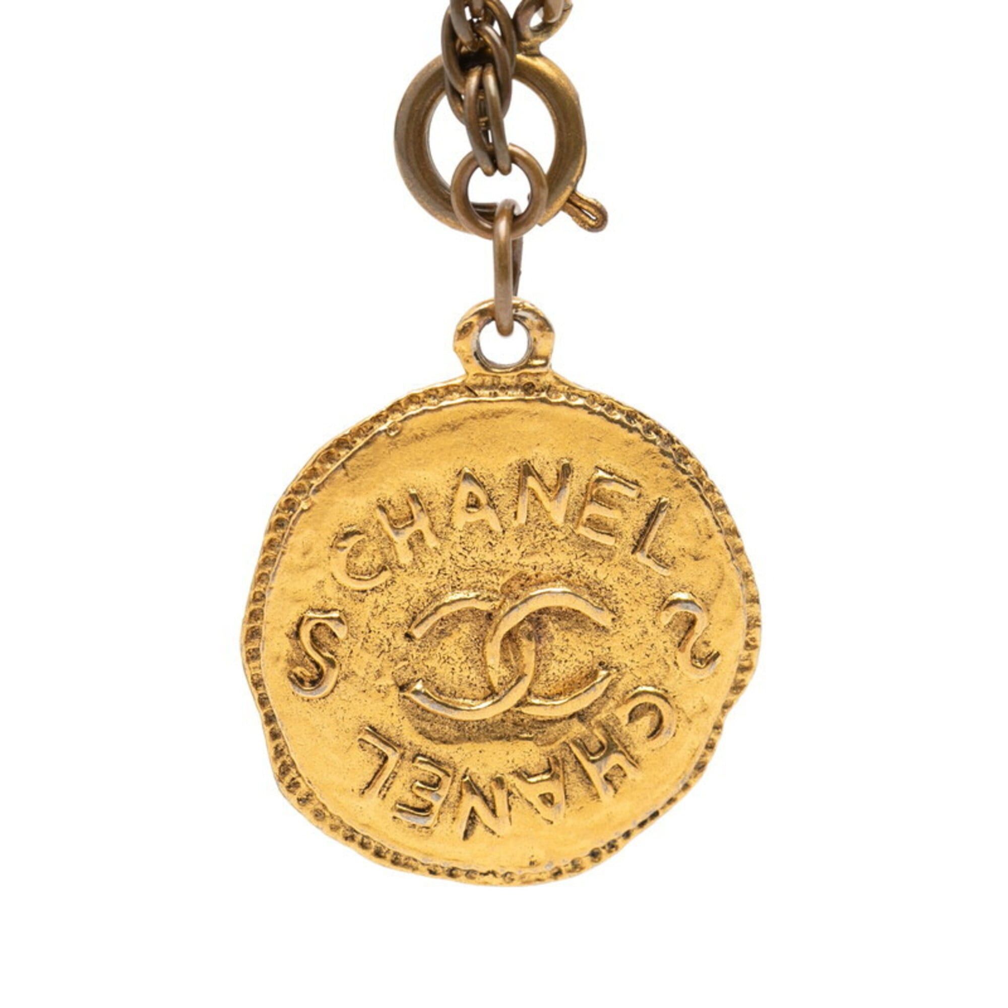 Chanel Chanel Coco Mark Coin Motif Chain Pendant Necklace, Gold Plated, Women's. Size ONE SIZE - 1 Thumbnail
