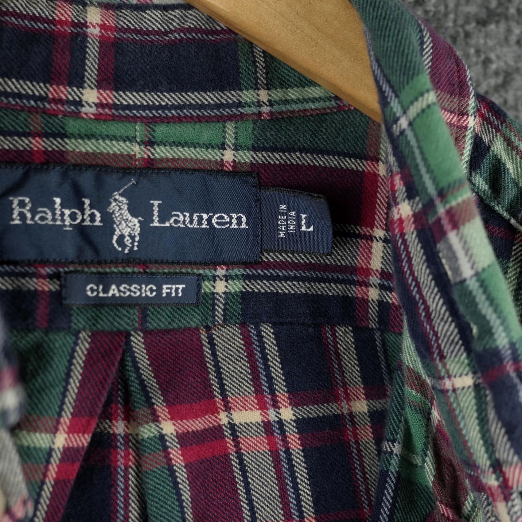 Ralph Lauren VINTAGE Ralph Lauren Shirt Mens L Plaid Flannel Button Down Suede Elbow Patches Size US L / EU 52-54 / 3 - 7 Thumbnail