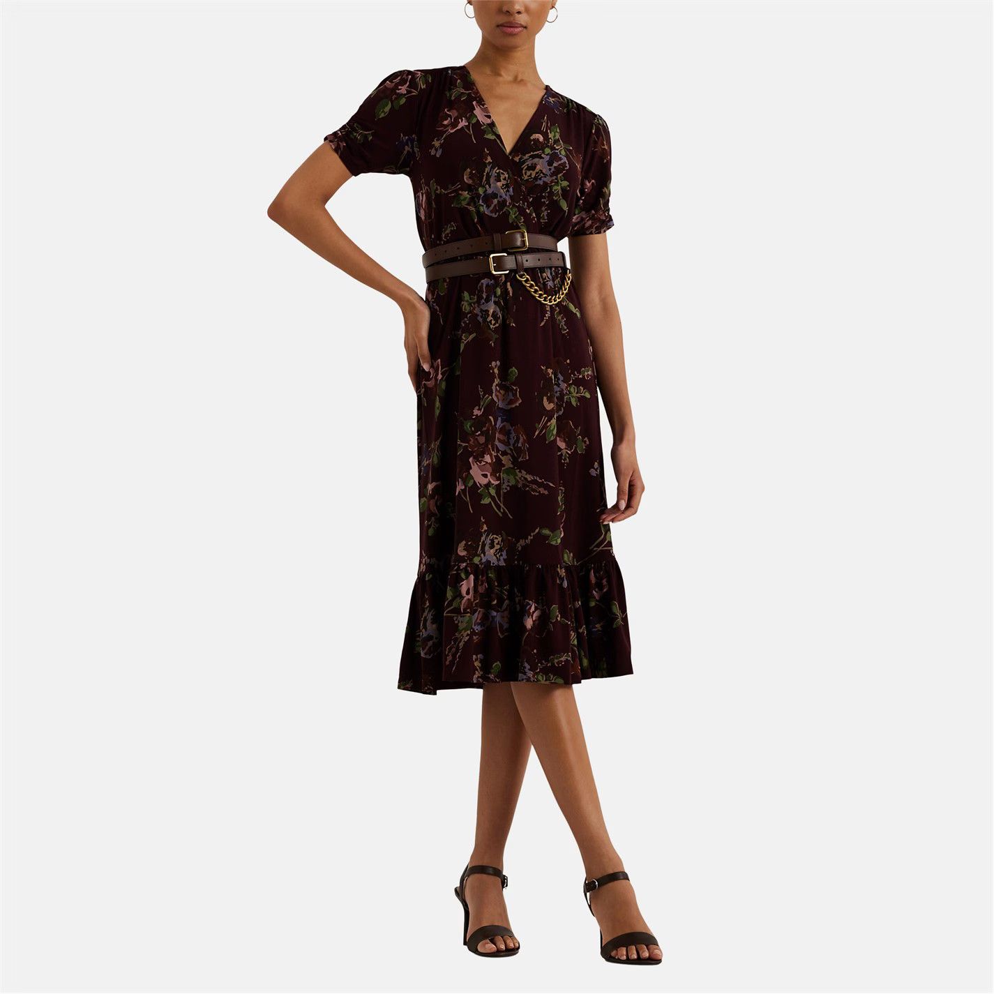 Lauren Ralph Lauren o1g2r1mq0825 Lalaine Dress in Multicolor Size S / US 4 / IT 40 - 4 Thumbnail
