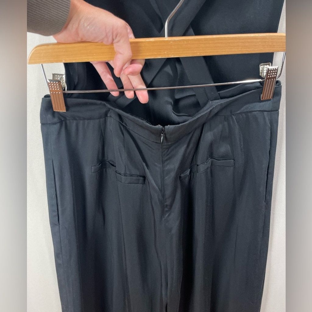 REVOLVE Bobi Black Revolve Black Cross Back Wide Leg Jumpsuit Size S Size 28" / US 6 / IT 42 - 7 Thumbnail
