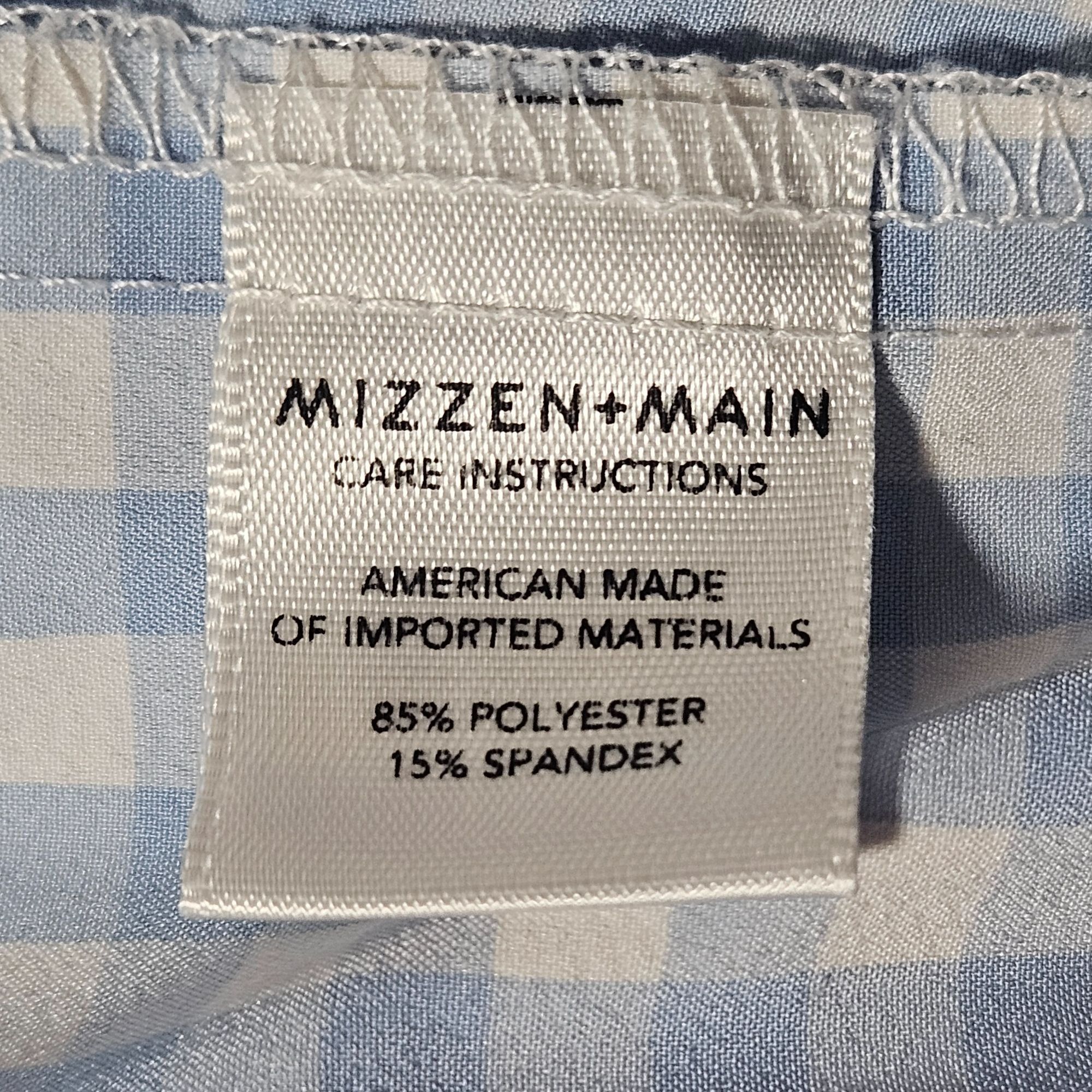 Mizzen+Main Mizzen+Main Men Shirt Blue Gingham L Trim Fit Preppy Office Size US L / EU 52-54 / 3 - 6 Thumbnail