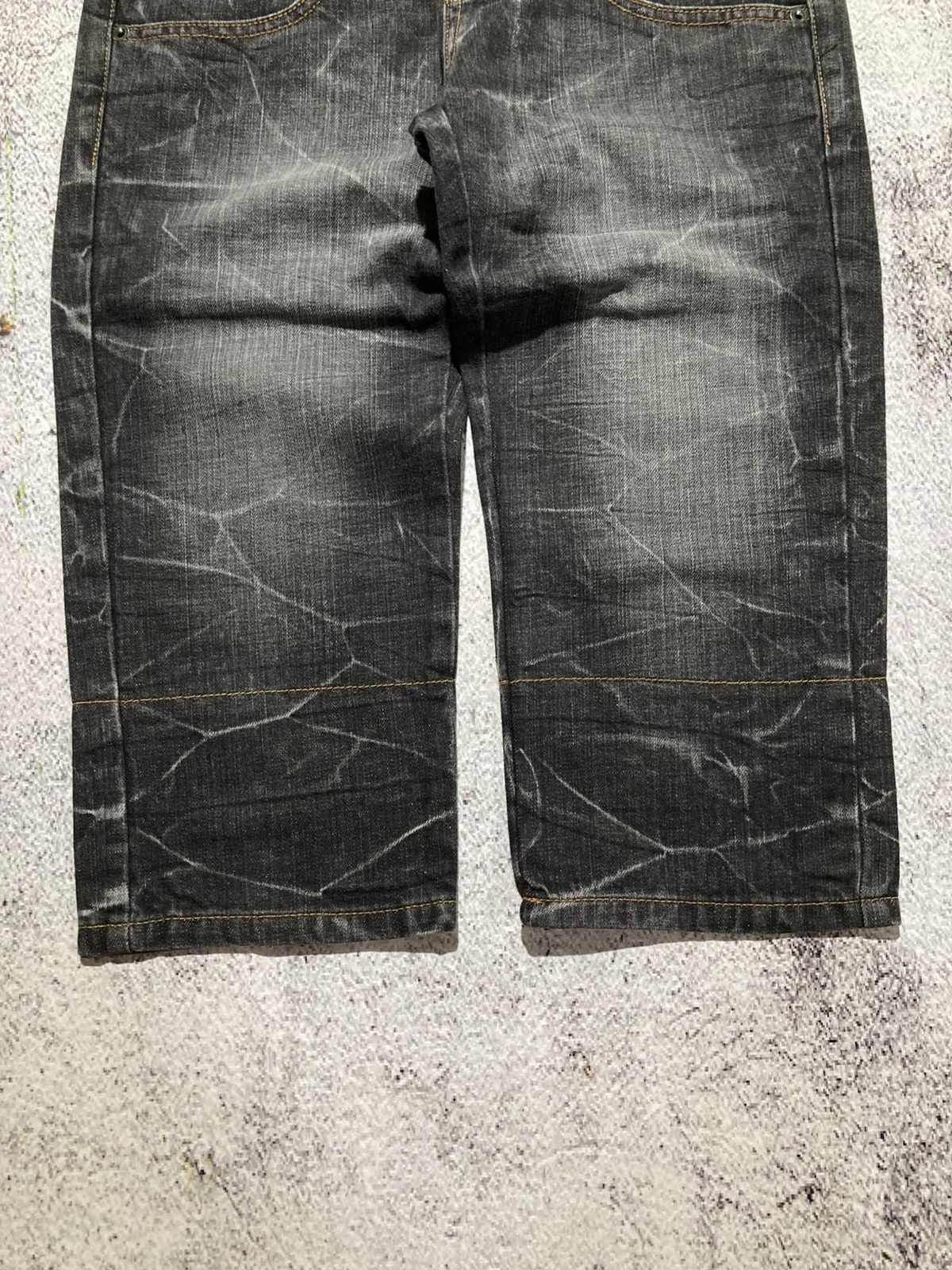 Japanese Brand 2000s Nylaus Double Waist Denim Jeans Pant Faded Y2k Size US 28 / EU 44 - 5 Thumbnail