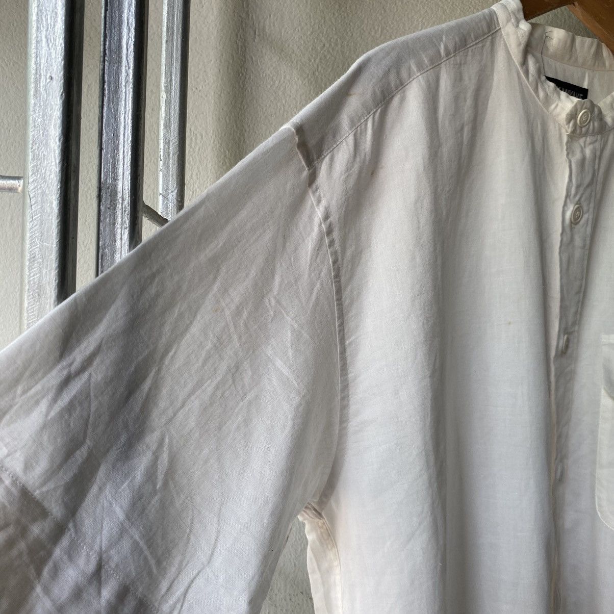 Issey Miyake Issey Miyake mandarin white shirt Size US XL / EU 56 / 4 - 11 Thumbnail