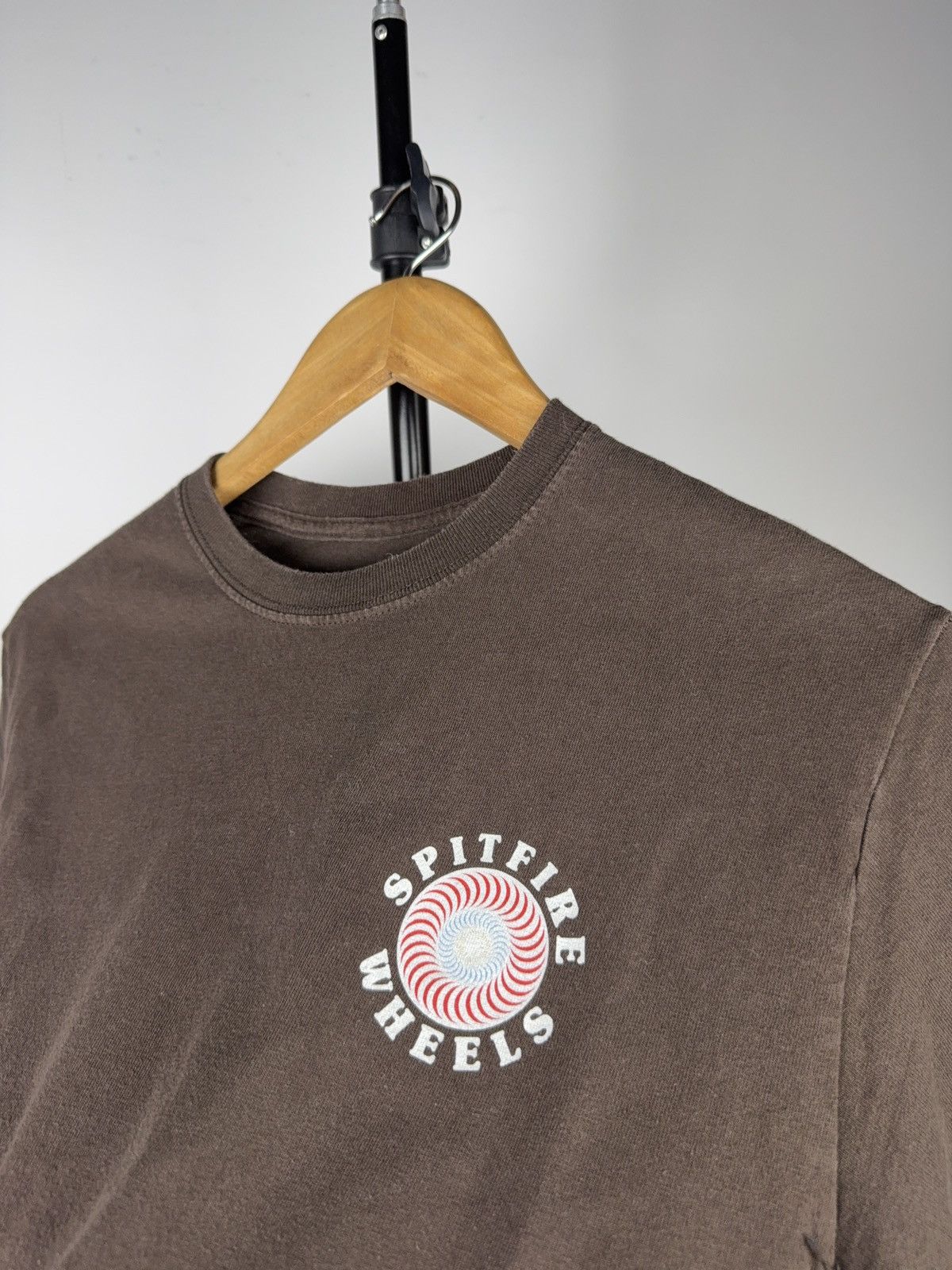 Spitfire 00s Spitfire Wheels Swirl Logo Brown Skate T-Shirt Size S Size US S / EU 44-46 / 1 - 7 Thumbnail