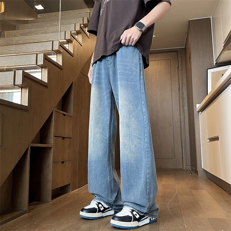 Japanese Brand × Jean Retro loose wide leg slightly flared jeans Size US 32 / EU 48 - 1 Thumbnail