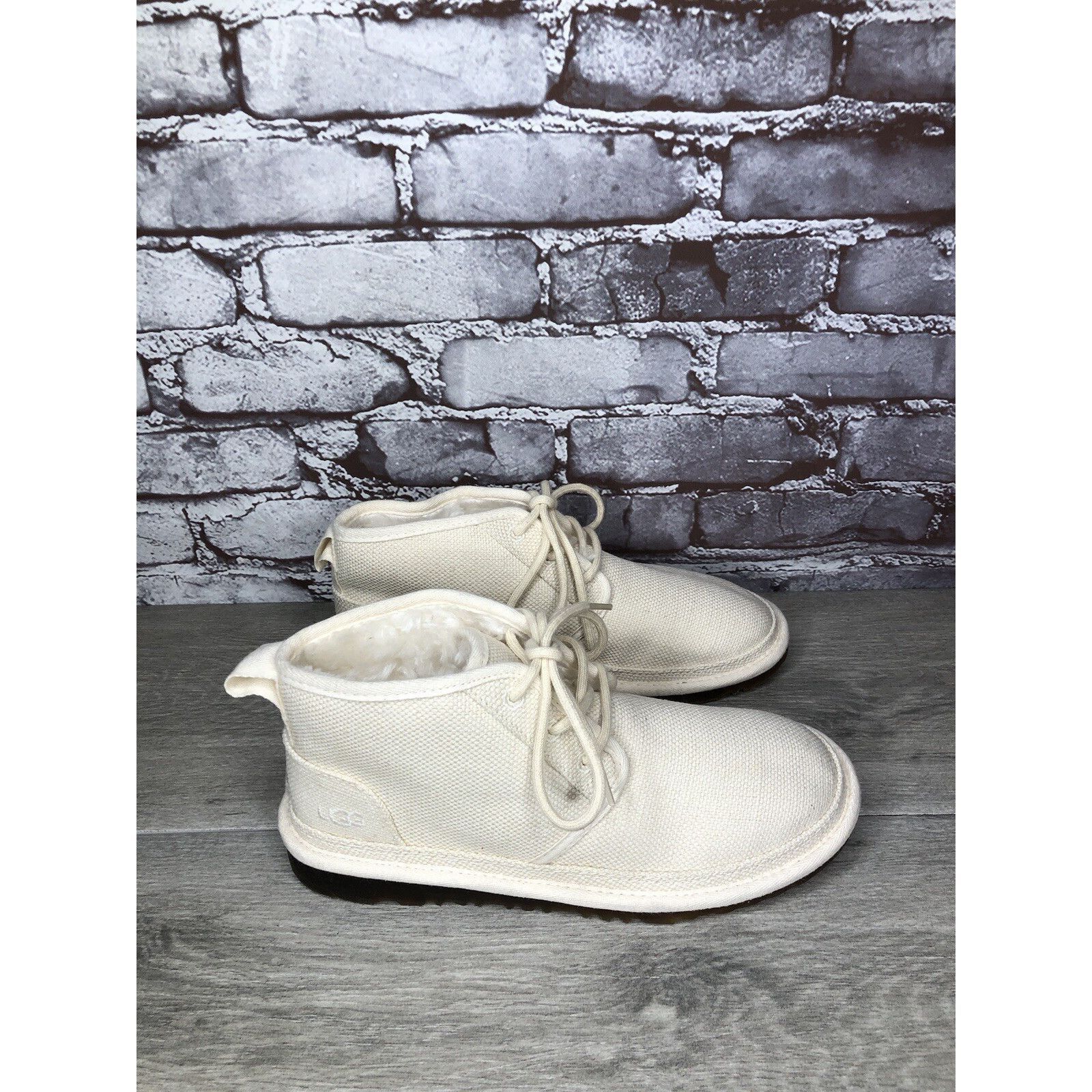 Ugg UGG Neumel Natural White Ankle Lace Up Chukka Boots Men’s Sz Size US 7 / EU 40 - 22 Thumbnail