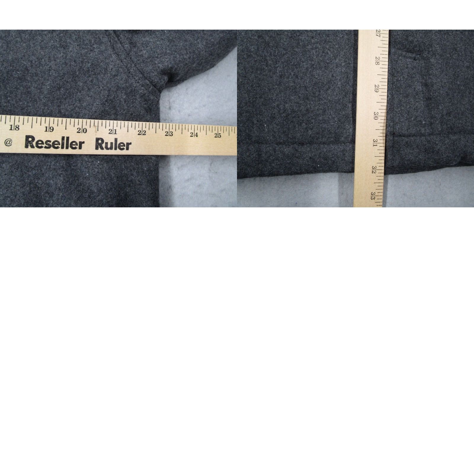 Vintage LRG Coat Mens Medium Gray Wool Blend Full Zip Hood Quilted Lining Size US M / EU 48-50 / 2 - 8 Thumbnail