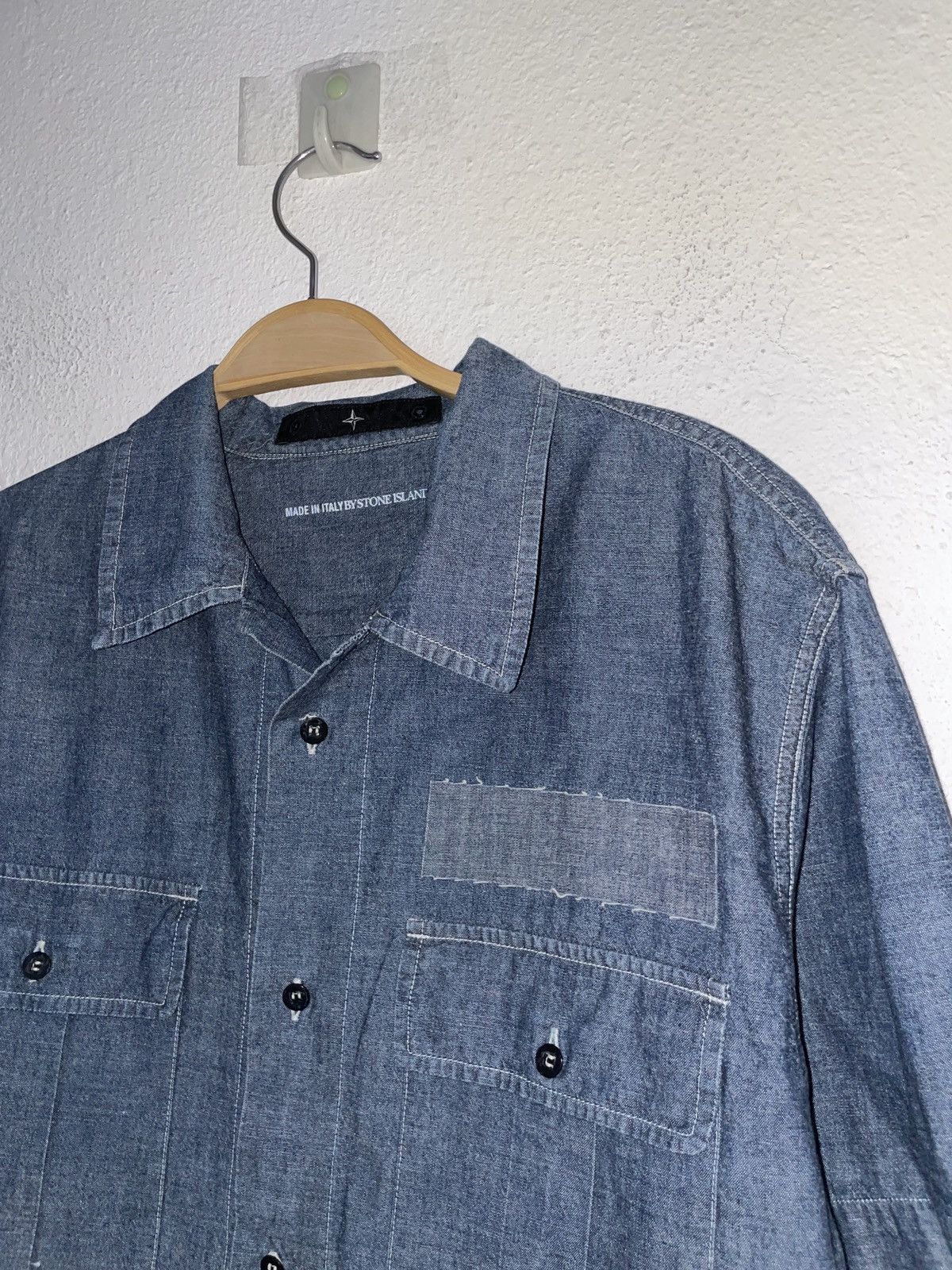 Stone Island Vintage Stone Island Denims 2002 Denim Shirt Size US L / EU 52-54 / 3 - 2 Thumbnail