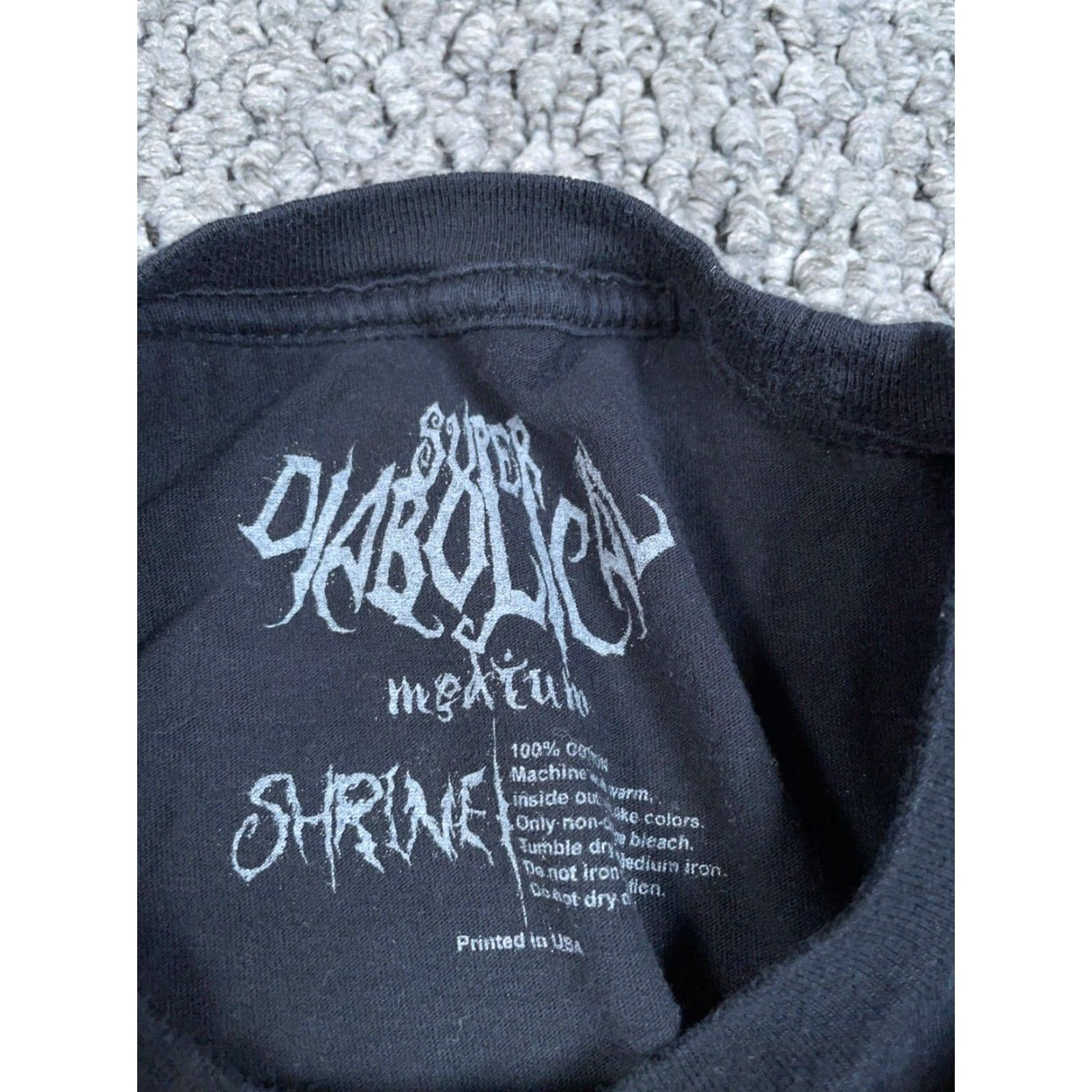 Vintage Super Diabolical T-Shirt Women's Medium Black Pentagram Goth Print Skull Graphic Size M / US 6-8 / IT 42-44 - 3 Thumbnail