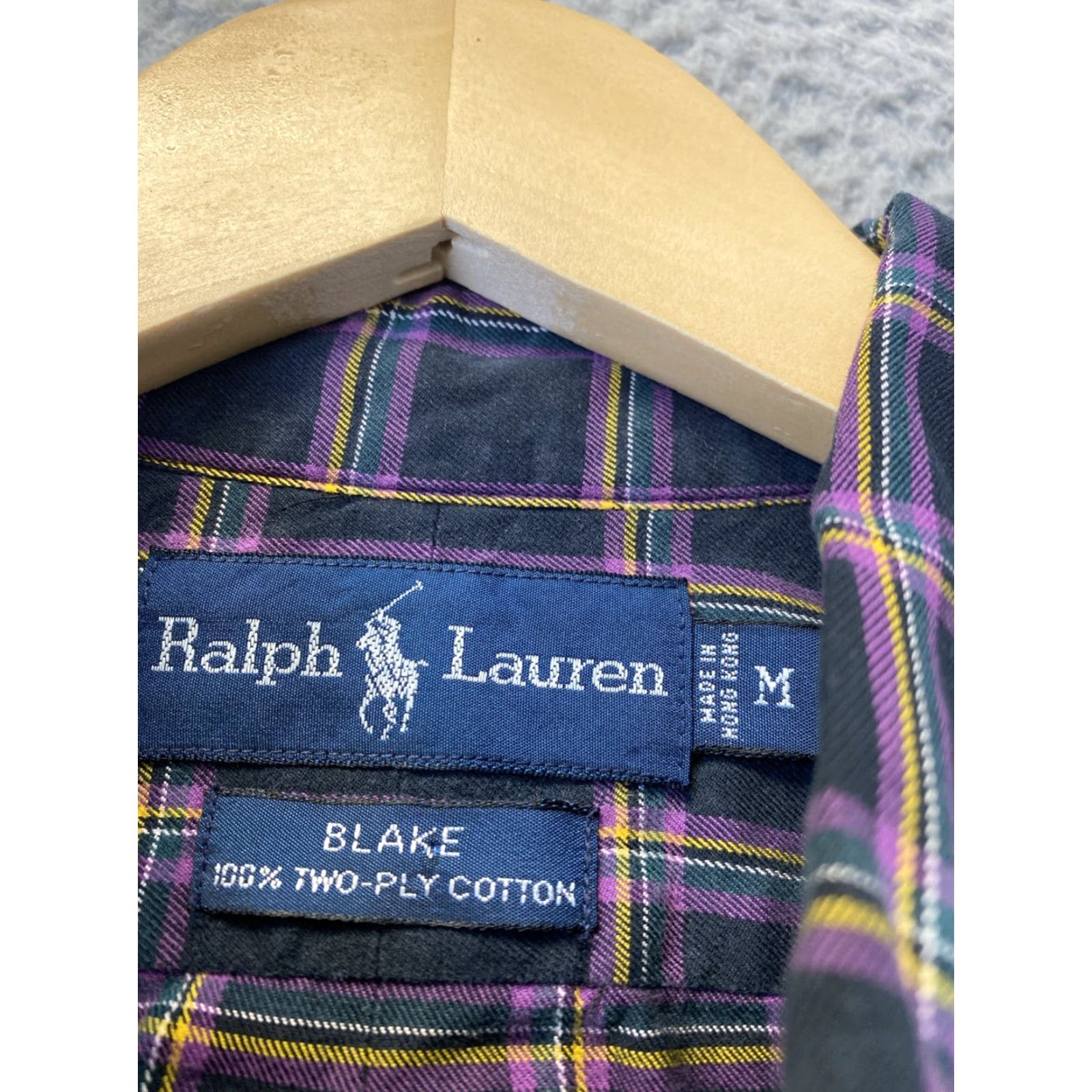 Polo Ralph Lauren VINTAGE Polo Ralph Lauren Classic Button-Up Shirt, Mens M, Black Plaid, Long Sleeve, Casual, Signature Pony Logo Size US M / EU 48-50 / 2 - 4 Thumbnail