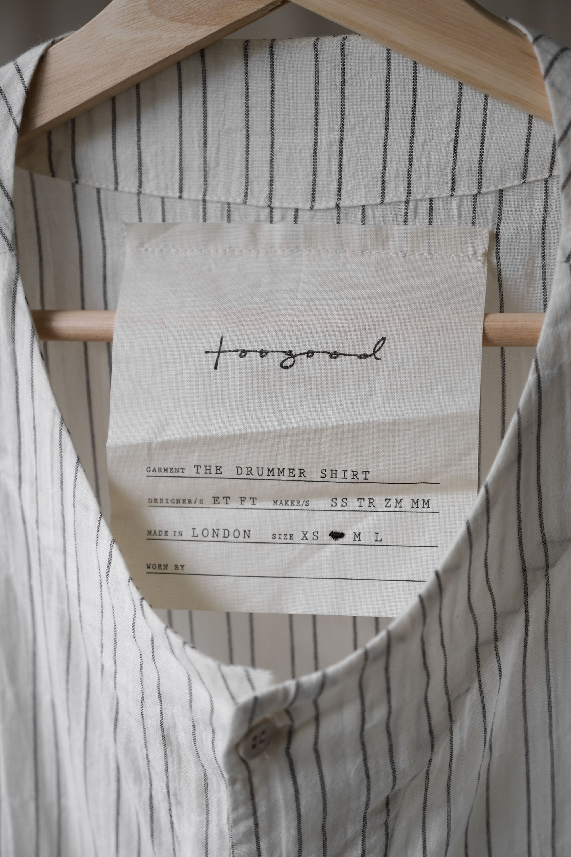 Toogood Toogood Ticking Striped Flint Drummer Shirt Size US S / EU 44-46 / 1 - 2 Thumbnail
