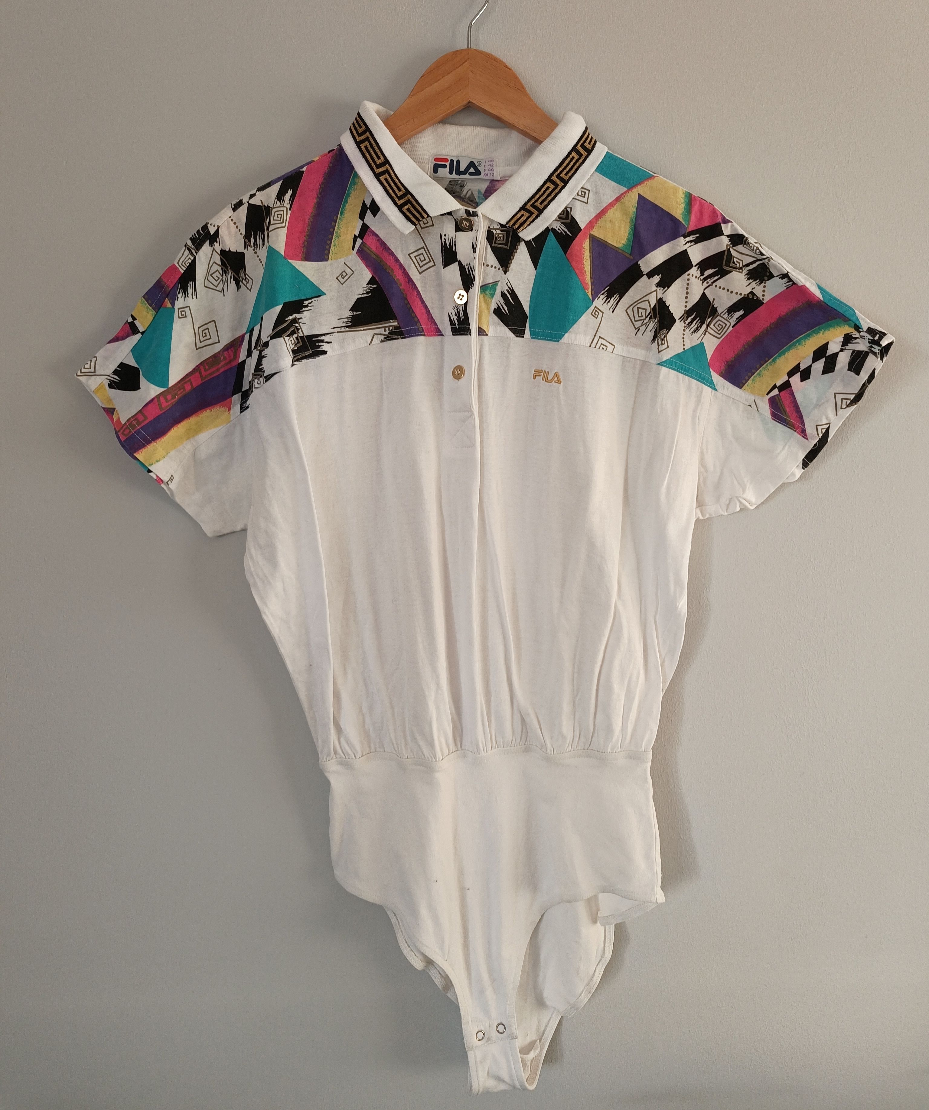 image of Vintage Fila Tenis Bodysuit Unisex Size Us 12 in White, Women's