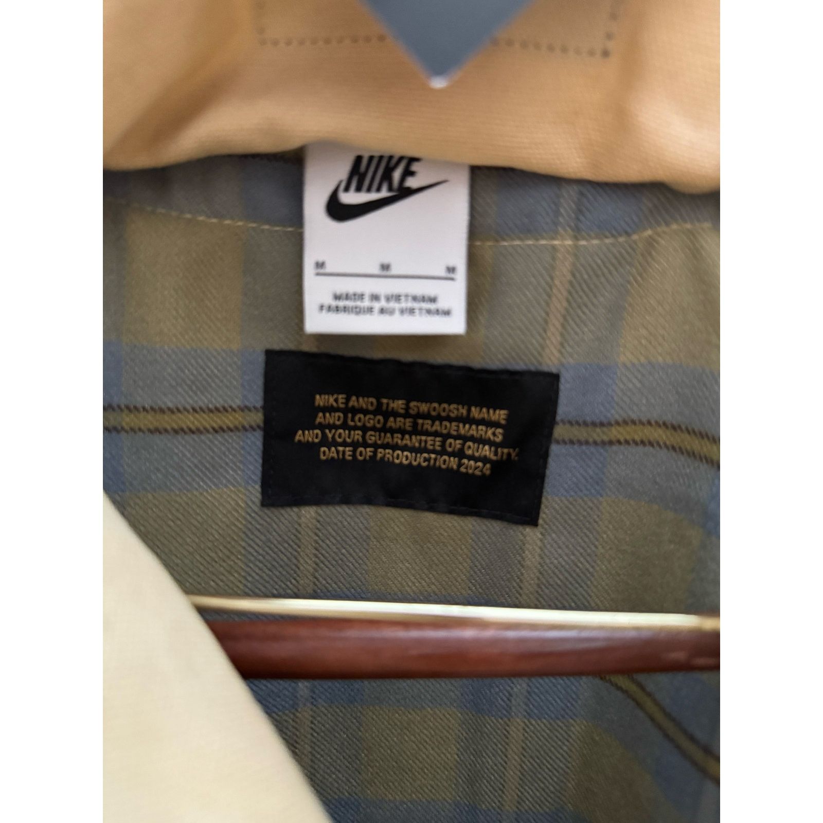 Nike Life Flannel Lined Stretch Cotton Blend Canvas Barn Coat med Size US M / EU 48-50 / 2 - 8 Thumbnail