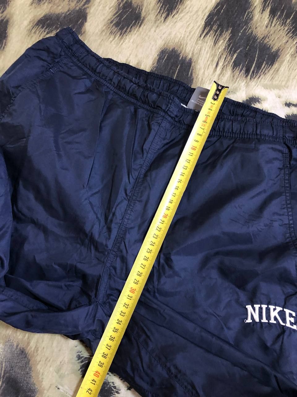 Nike Vintage 90s Nike Swim Trunk Shorts Navy Blue Nylon Mesh Size US 34 / EU 50 - 11 Thumbnail