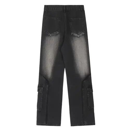 VIBE Retro Heavy Deconstructed Washed Work Jeans Size US 32 / EU 48 - 3 Thumbnail