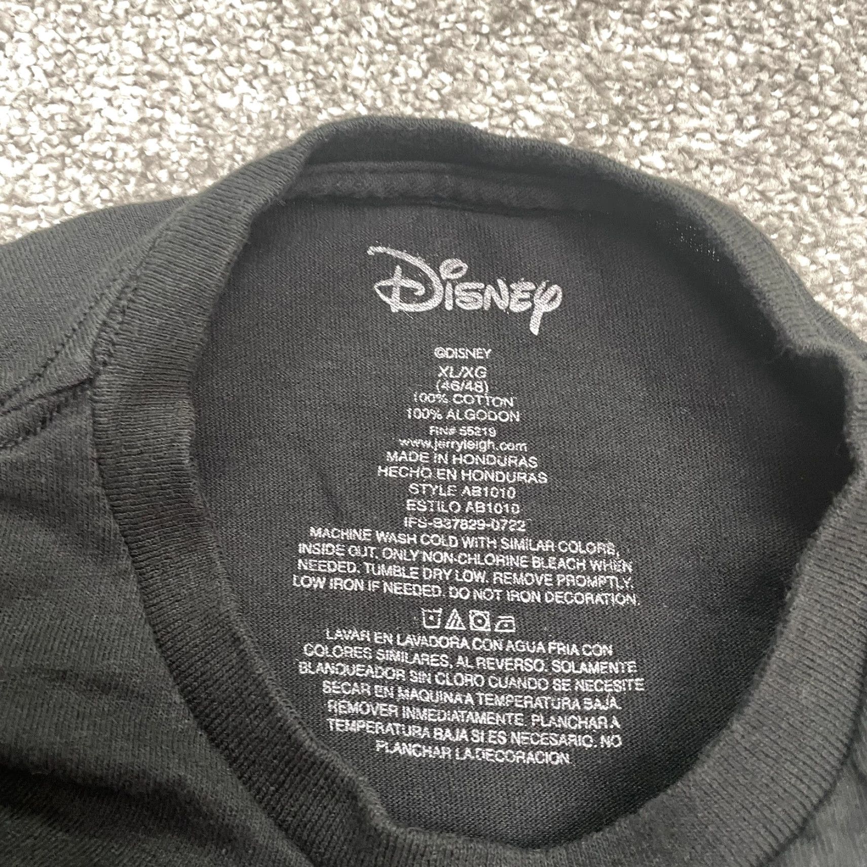 Disney Disney Mickey Mouse Graphic T-Shirt Mens XL Black Crew Neck Cotton Casual Tee Size US XL / EU 56 / 4 - 7 Thumbnail