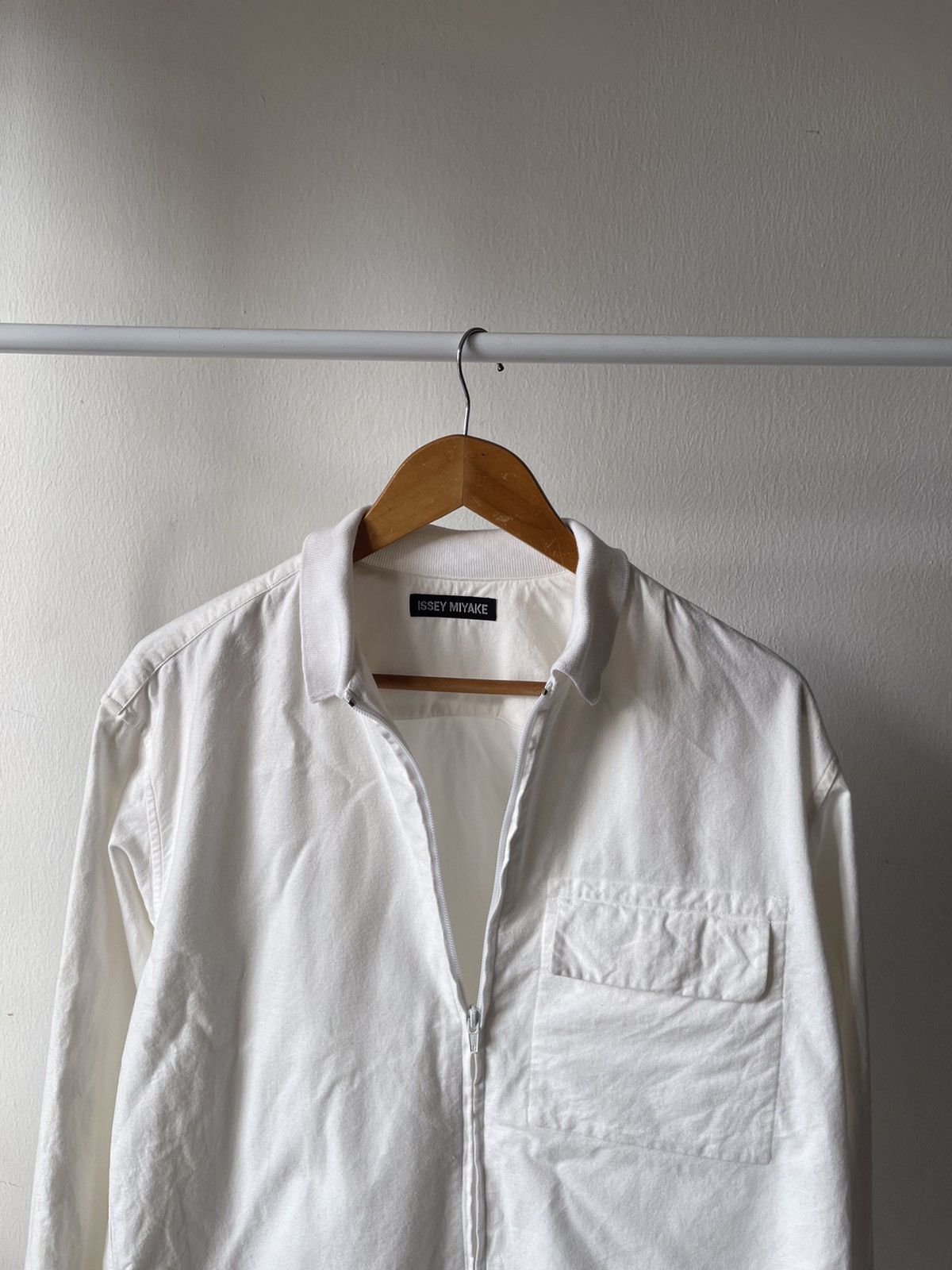 Issey Miyake 2000s Issey Miyake White Zipper Shirt Size US M / EU 48-50 / 2 - 4 Thumbnail