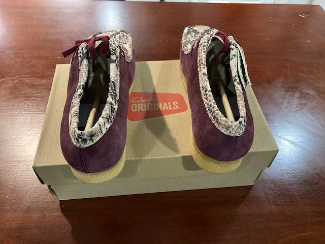 Clarks Concepts x Clarks Wallabees 'Maroon Snakeskin' sz. 9.5 DS Size US 9.5 / EU 42-43 - 3 Thumbnail