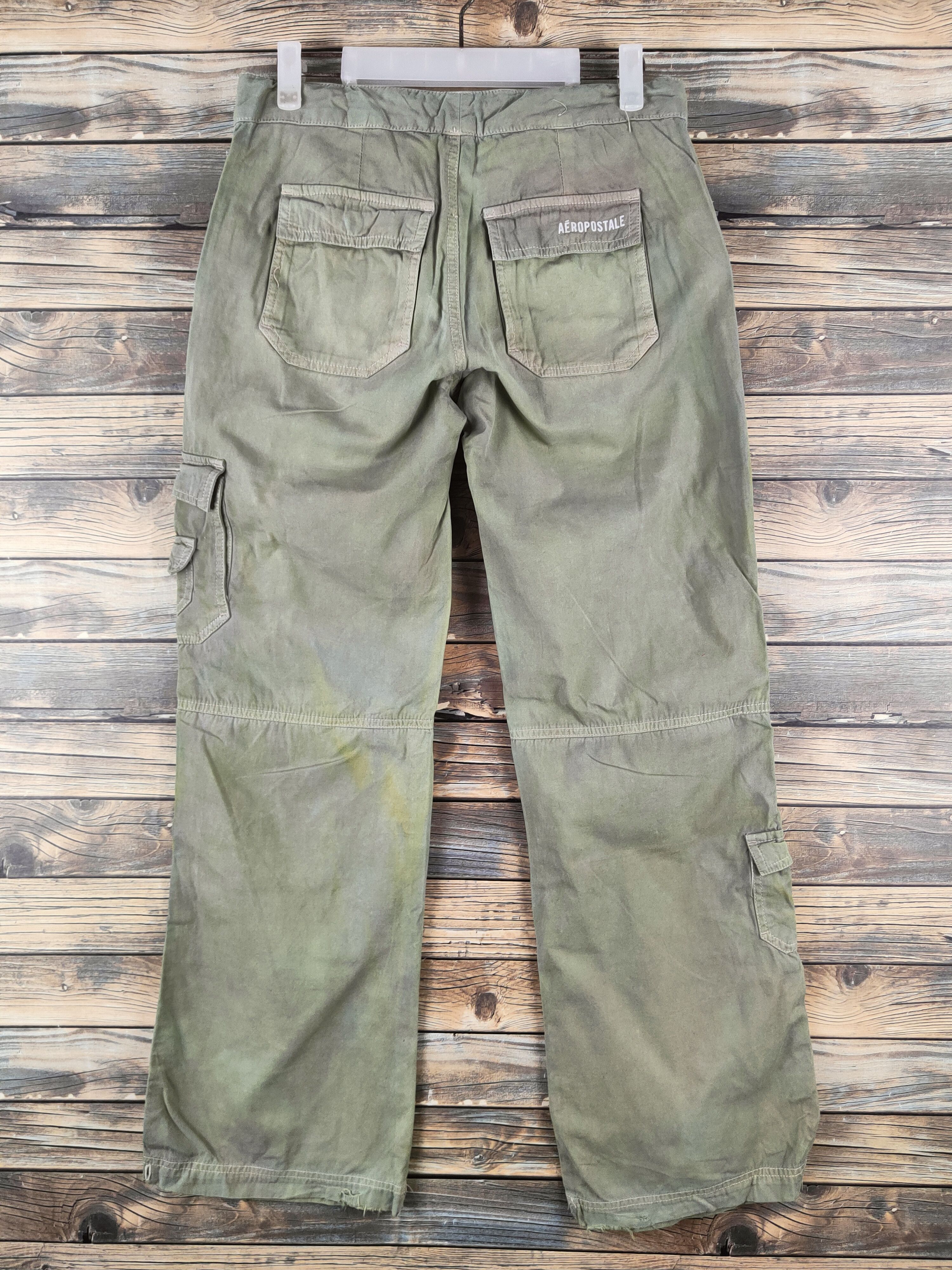Aeropostale DL Aeropostale Green Faded Multipocket Cargo Pants #46-359 Size 28" / US 6 / IT 42 - 7 Thumbnail