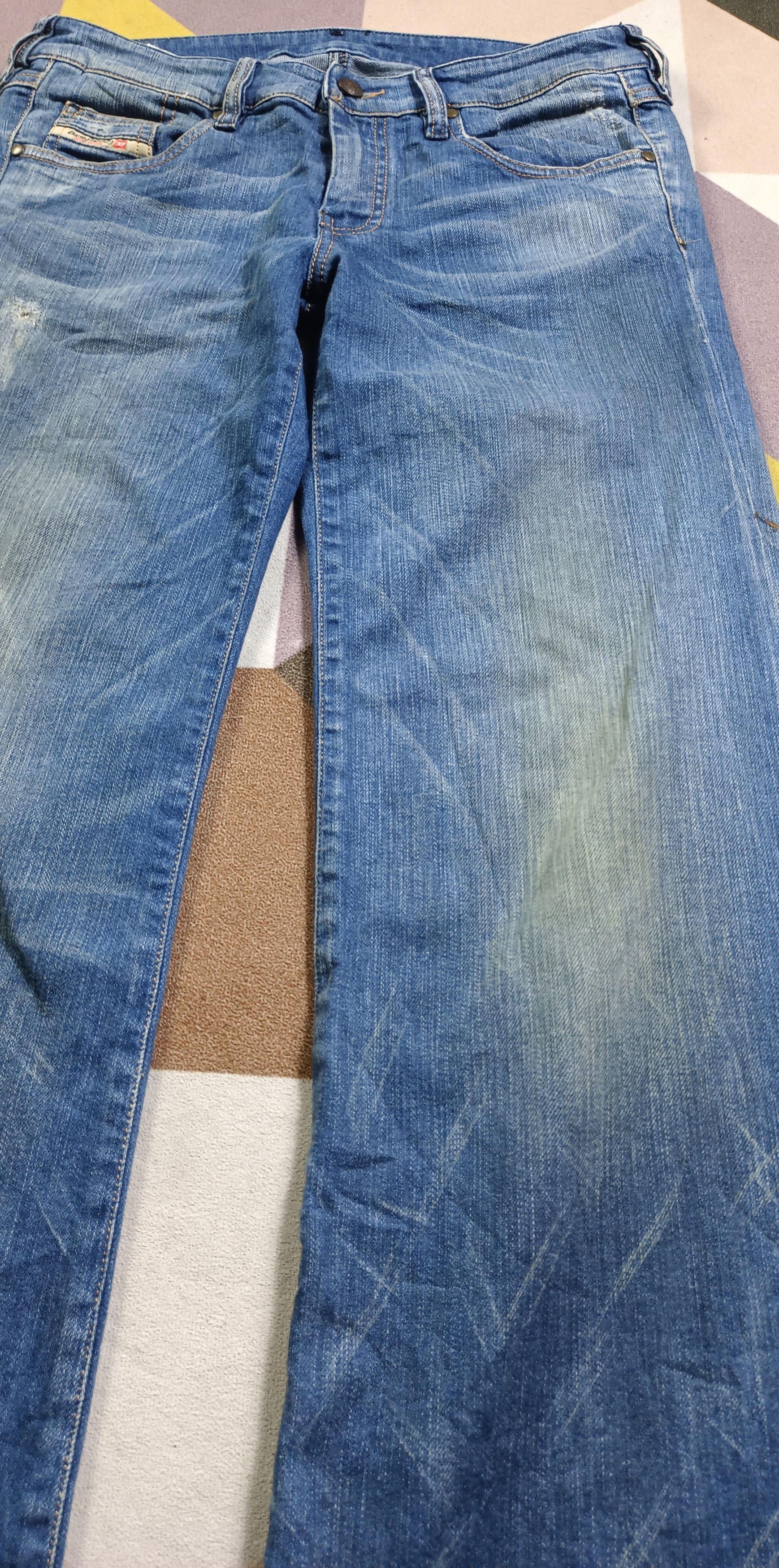 Diesel Vintage Super Flare🔥Diesel YBO Flare Distressed Denim Size US 31 - 4 Thumbnail