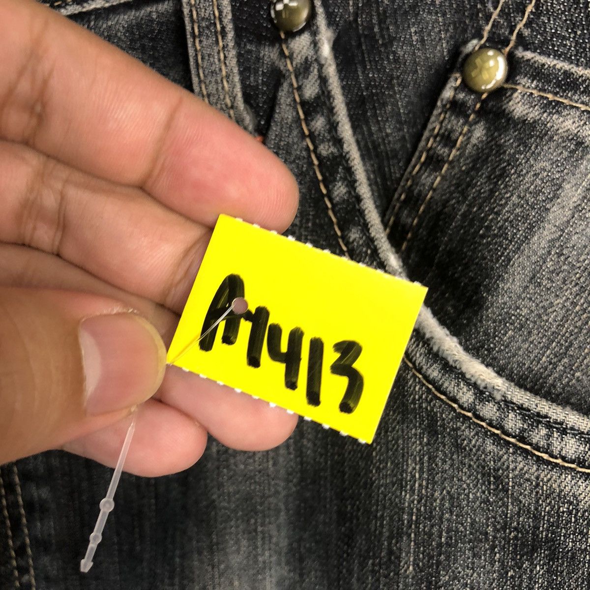 Edwin Edwin Black faded vintage Denim Pants #A1413 Size US 38 / EU 54 - 10 Thumbnail