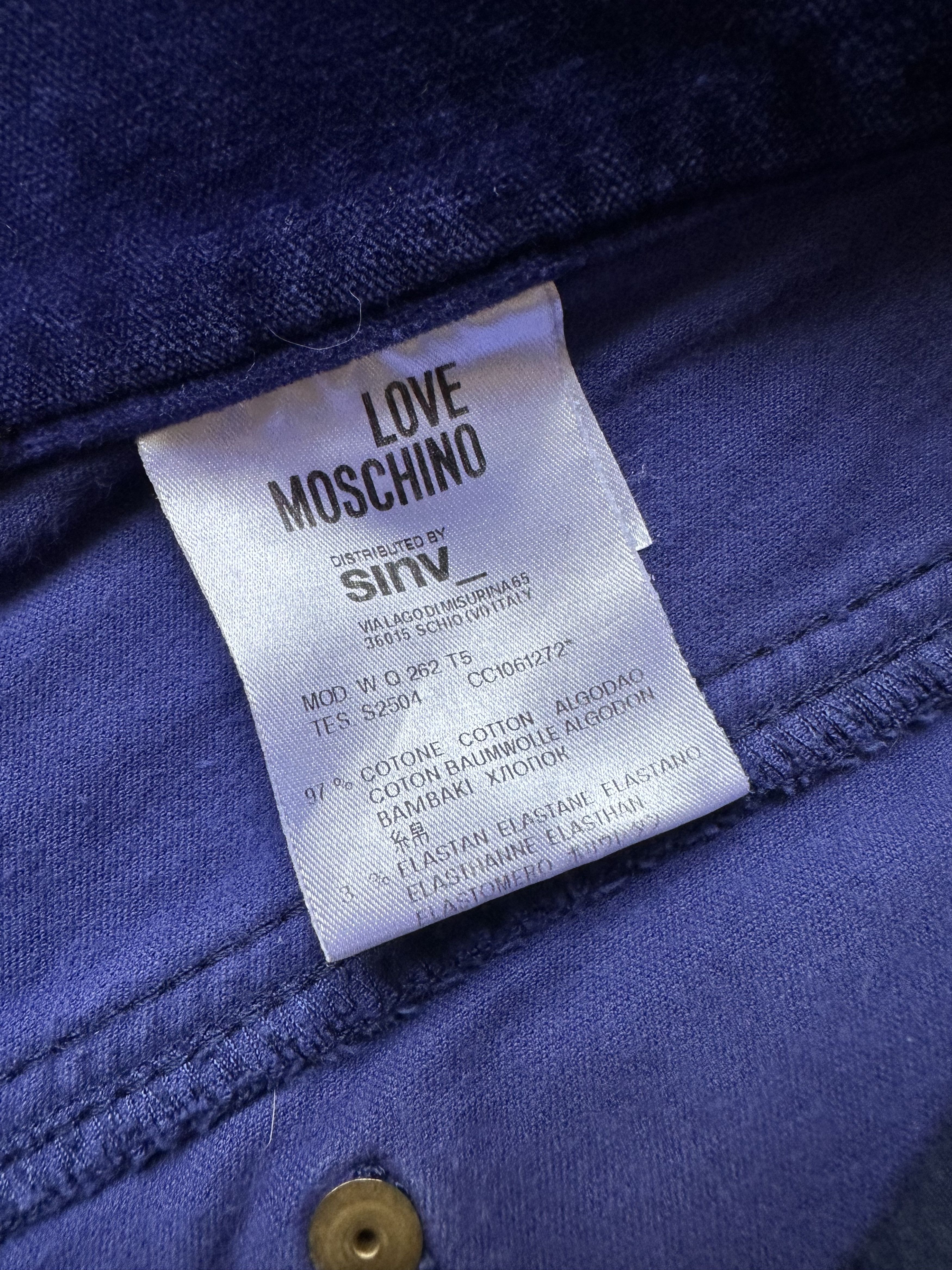 Love Moschino Love Moschino Velour Pants Size 27" / US 4 / IT 40 - 4 Thumbnail