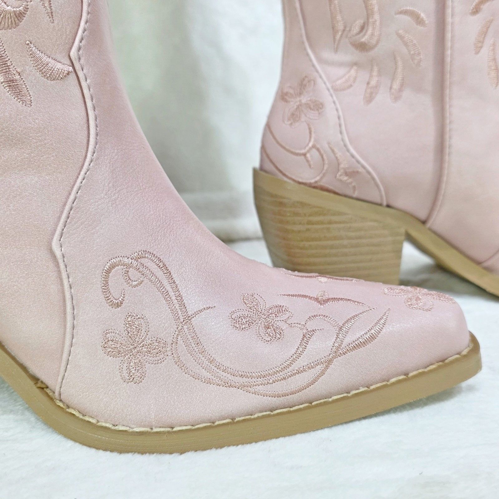 Other Loretta Embroidery Country Western Cowgirl Knee Boots Dusty Size US 6 / IT 36 - 8 Thumbnail