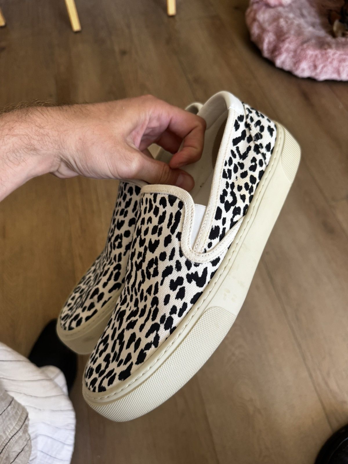 Saint Laurent Paris Hedi era Babycat Slip Ons Size US 8 / EU 41 - 4 Thumbnail